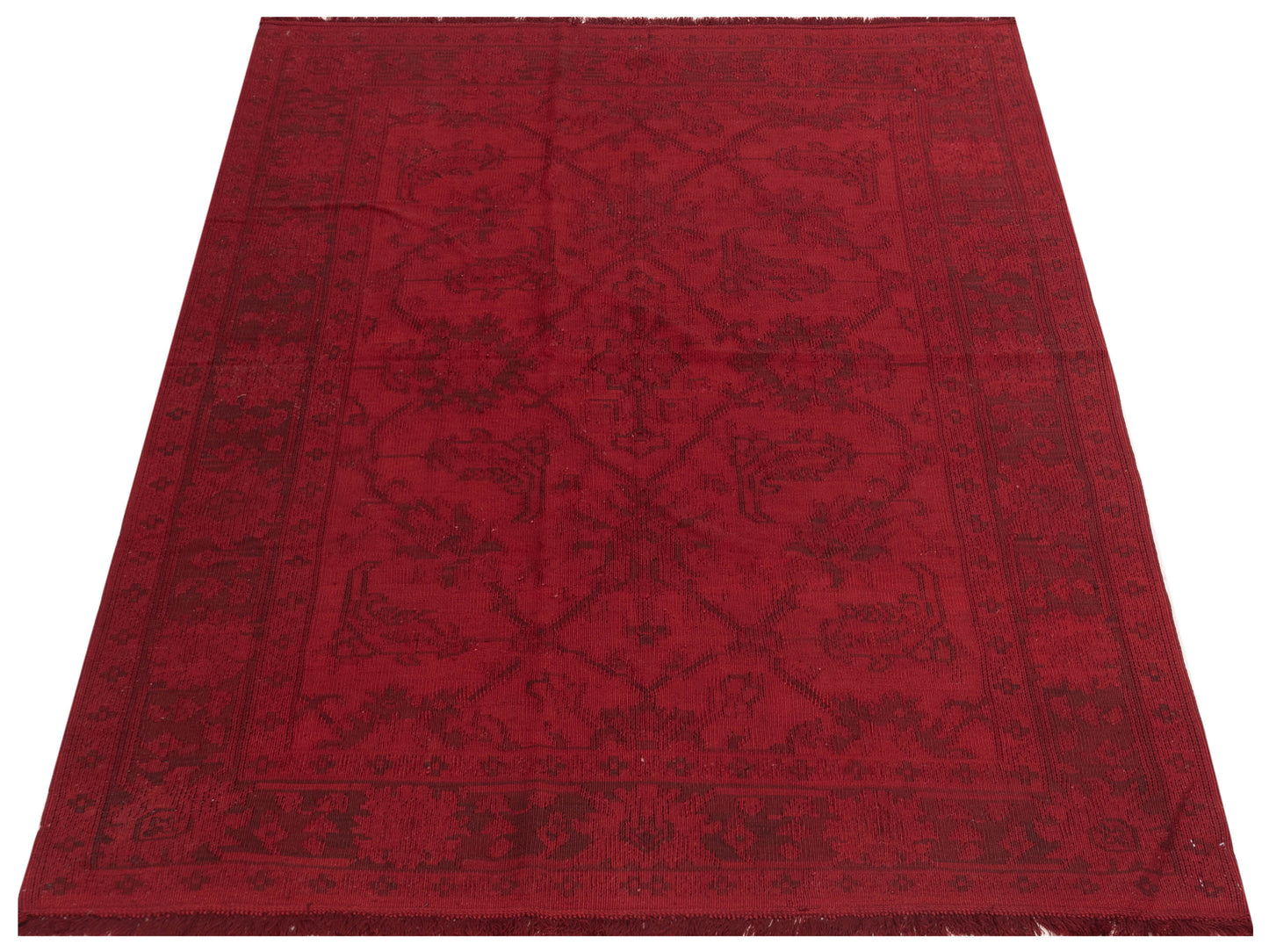 Transilvanian Kilim 70413 Red Red 5.9x7.8 Hand Woven Rug