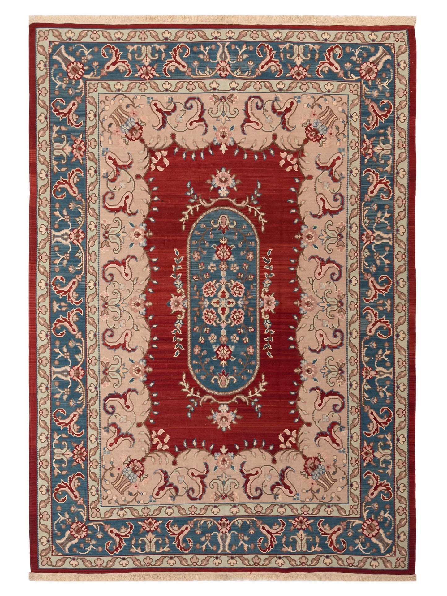 Pasha Transilvanian Kilim Red Blue Traditional