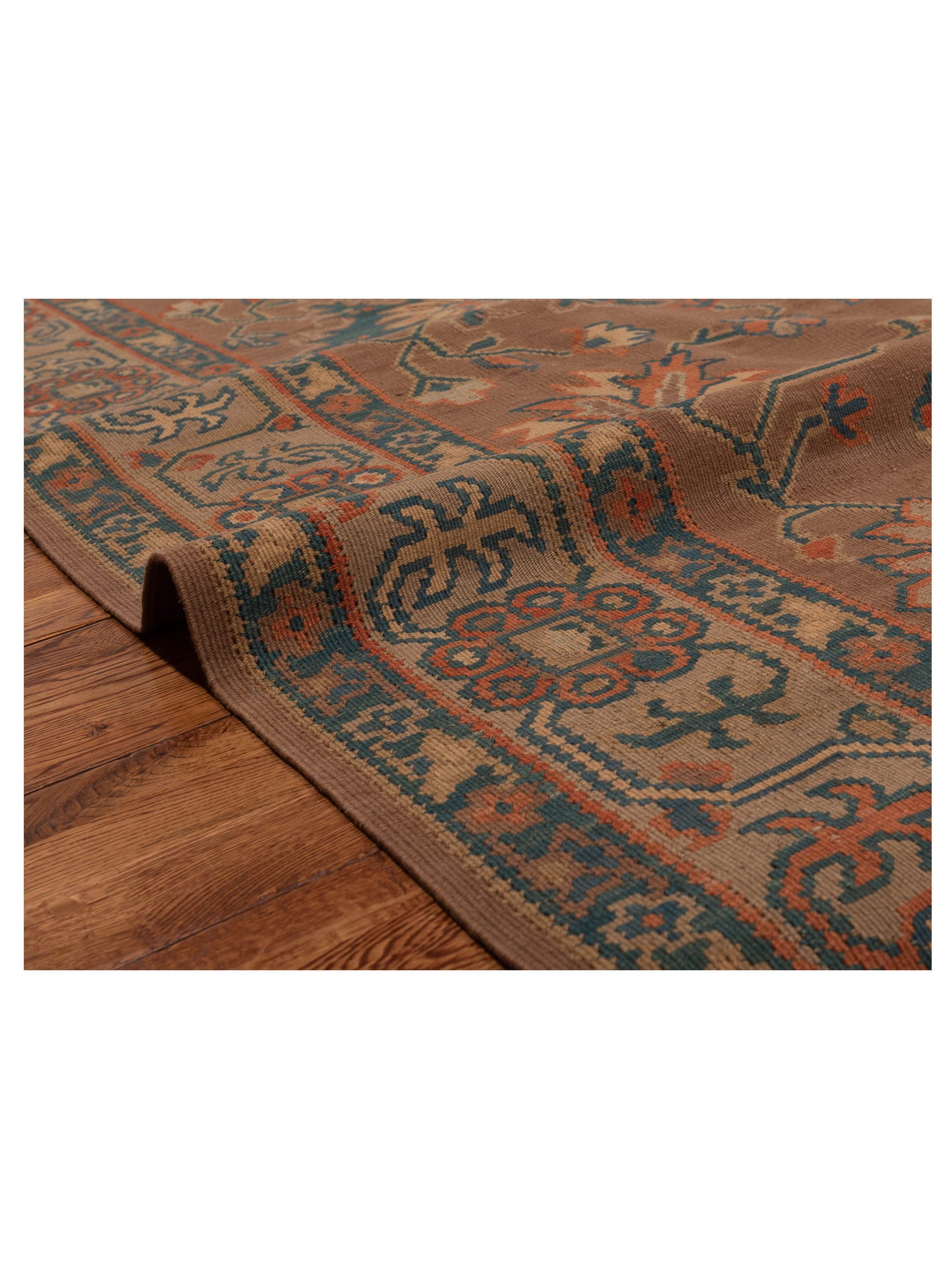 Transilvanian Kilim 70431 Brown Beige 6.8x10 Hand Woven Rug