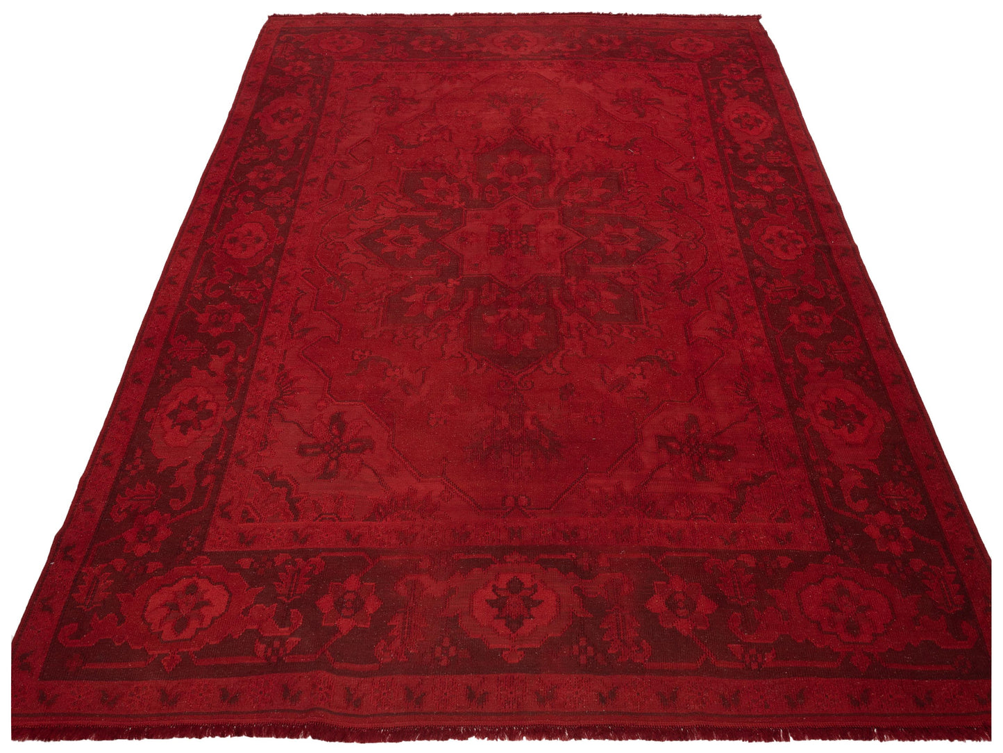 Vintage 70436 Red 9.3x11.11 Hand Knotted Rug
