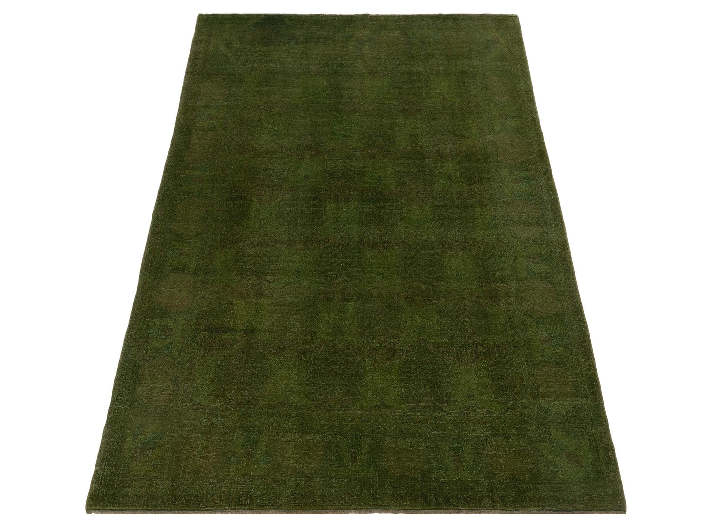 Vintage 70558 Green 8.5x9.8 Hand Knotted Rug