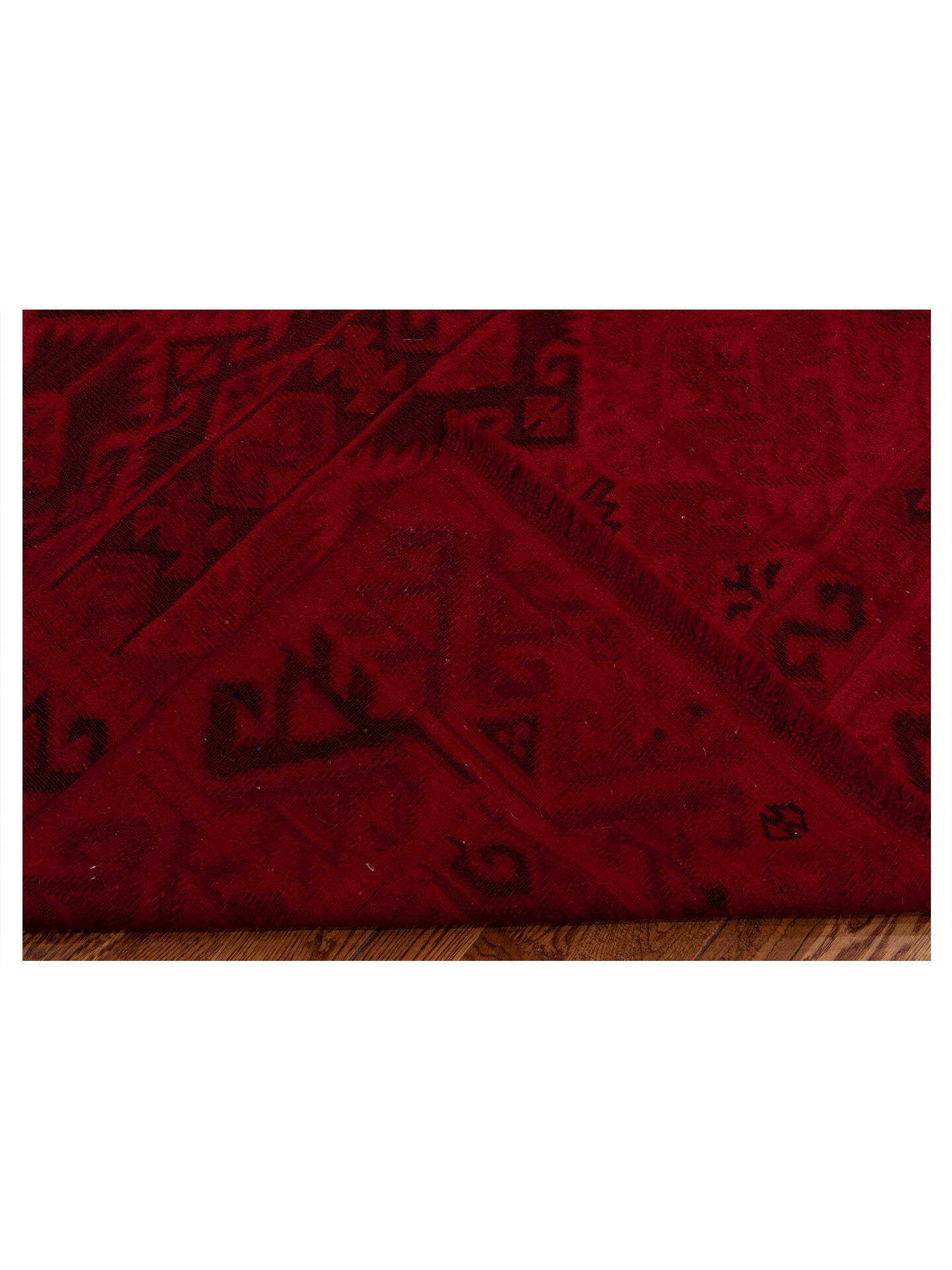 Transilvanian Kilim 70674 Red Red 7.3x9.3 Hand Woven Rug