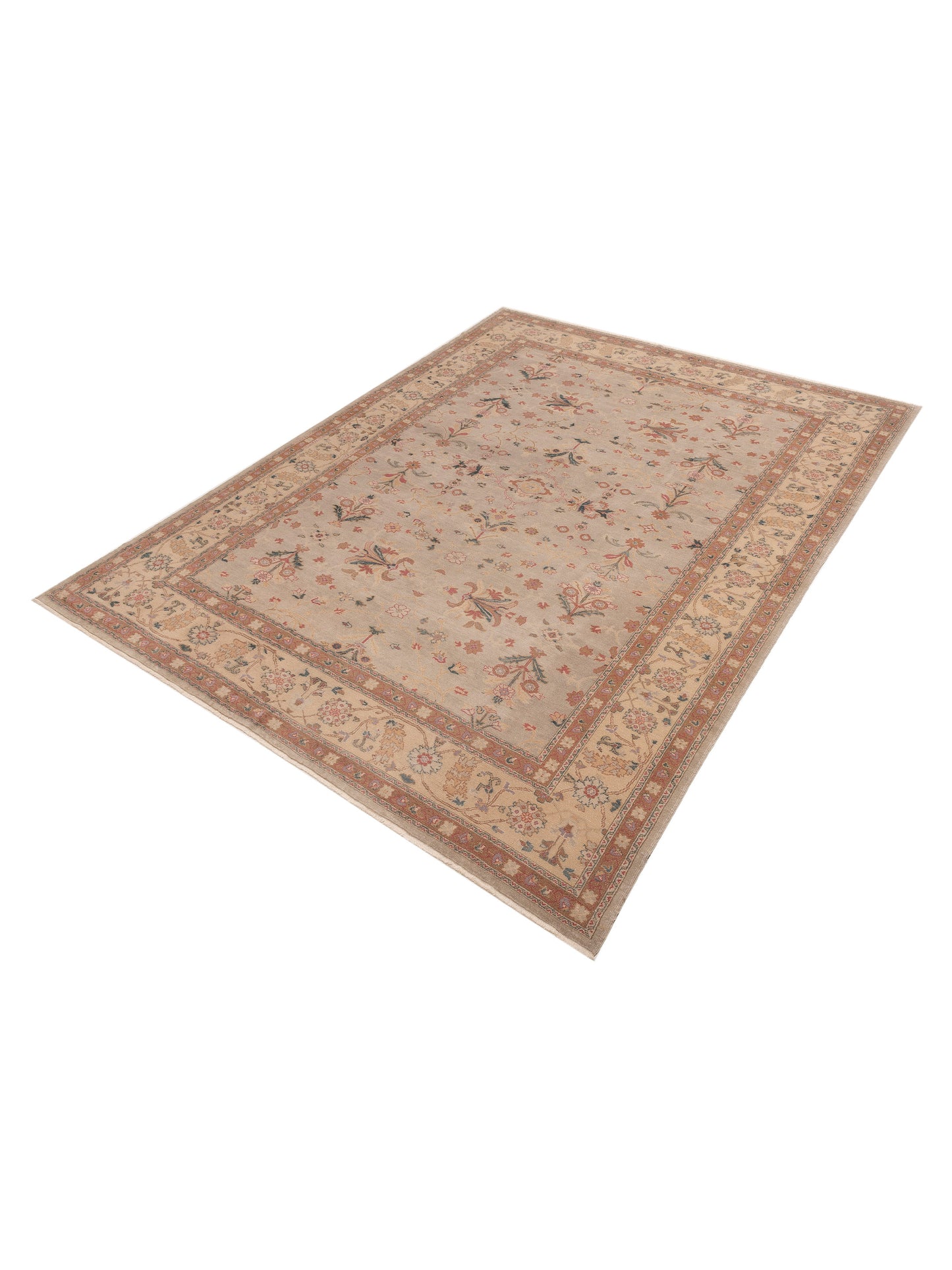 Elvan Sahil Silver Gold 10.3x12.11 Hand Knotted Rug