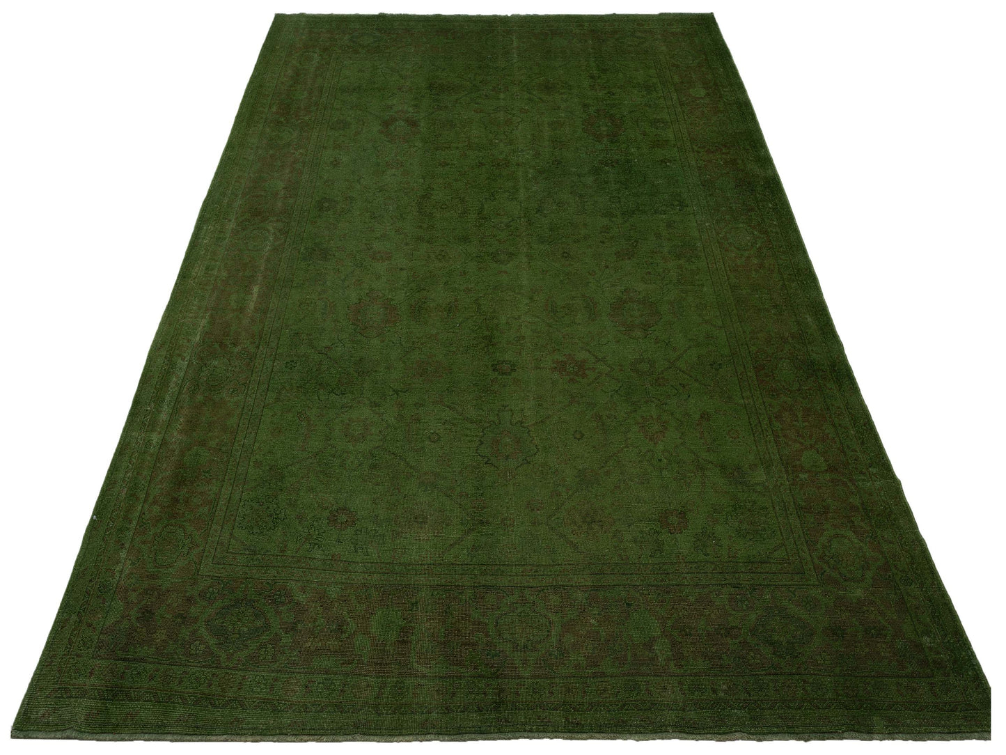 Vintage 72108 Green 8.8x11.11 Hand Knotted Rug