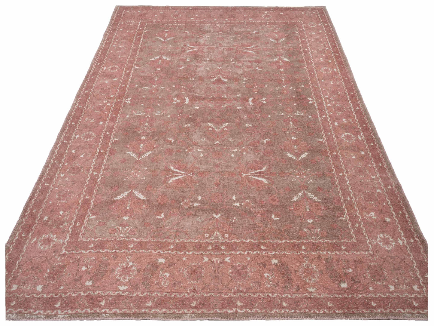 Vintage 72202 Pink 10x13 Hand Knotted Rug