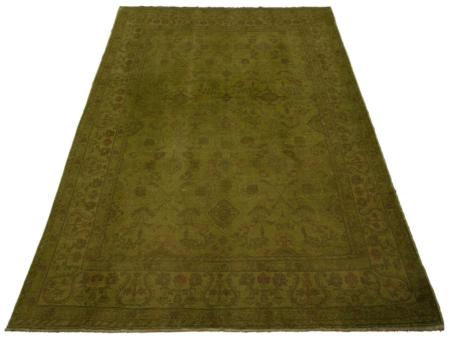 Vintage 72206 Green 8.9x10.6 Hand Knotted Rug