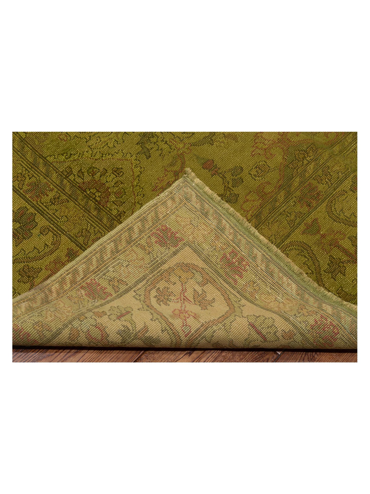 Vintage 72206 Green 8.9x10.6 Hand Knotted Rug