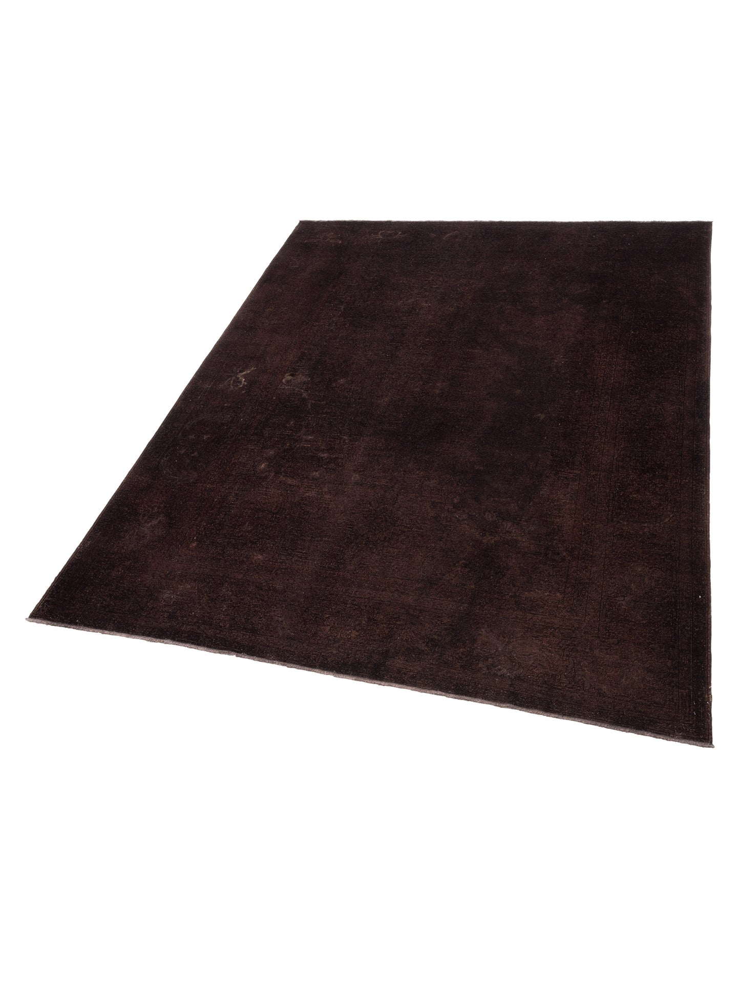 Vintage 73639 Dark Brown 10.5x12.6 Hand Knotted Rug