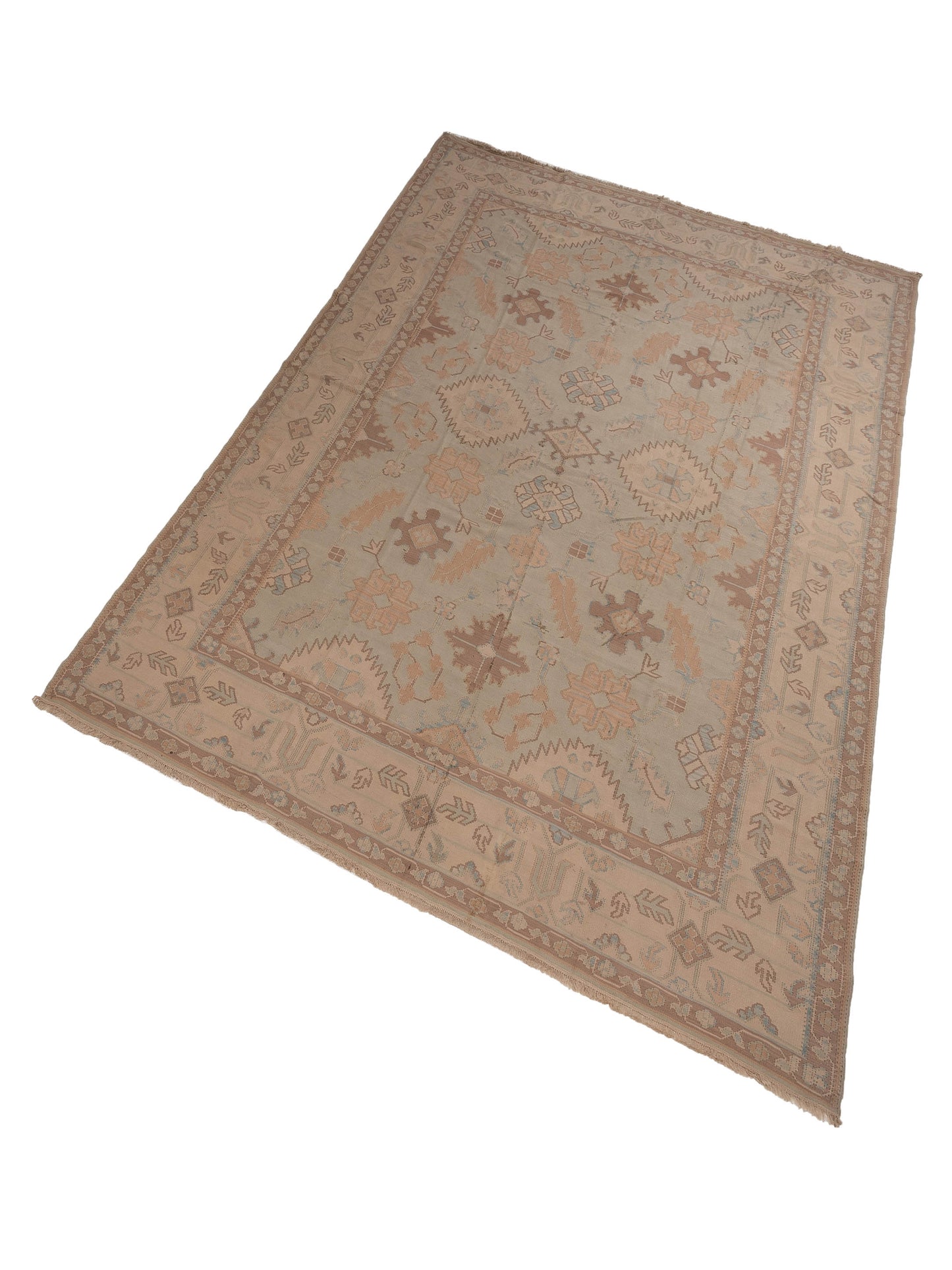 Transilvanian Kilim 73780 Green Beige 10.4x14.2 Hand Woven Rug