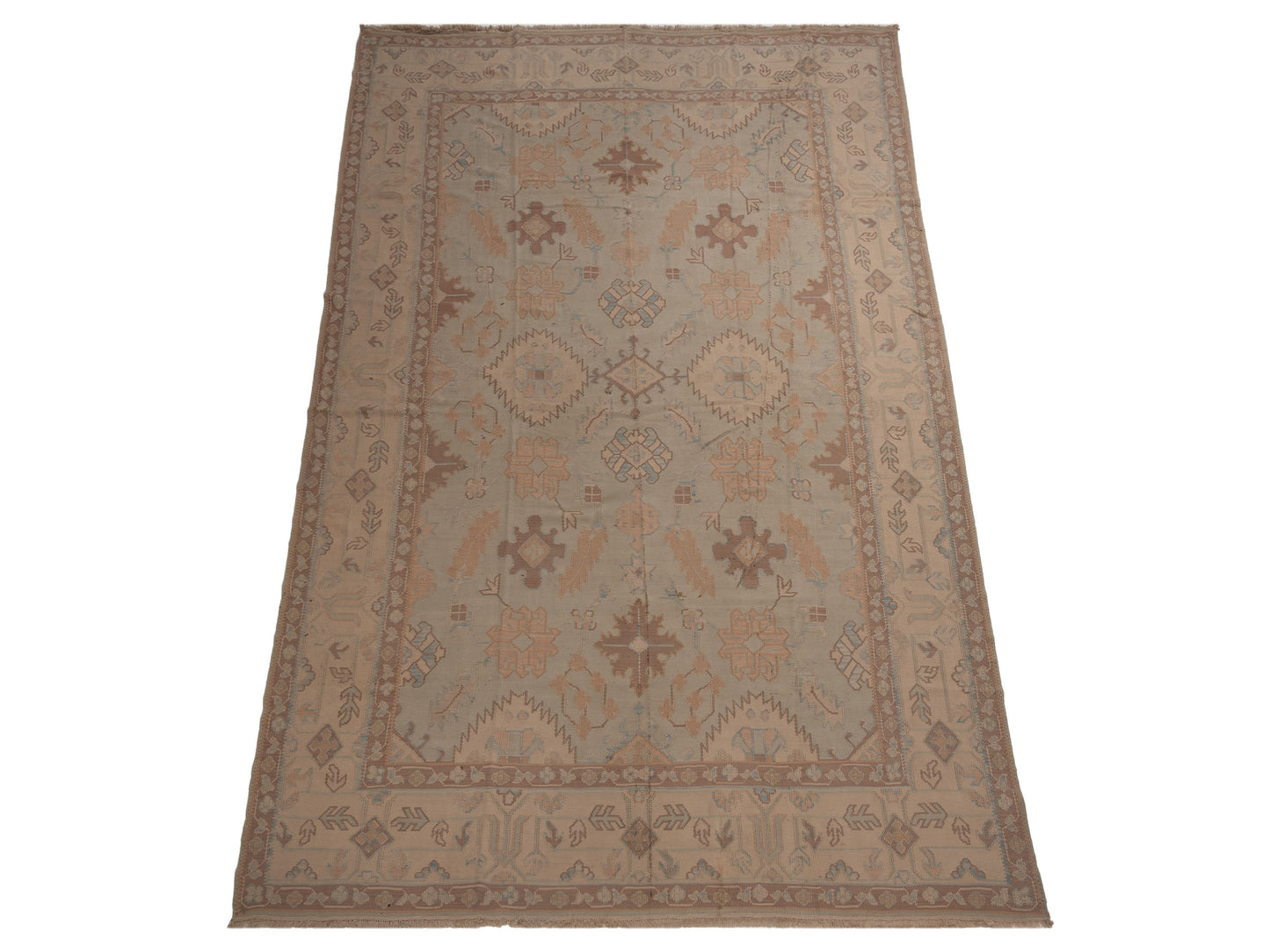 Transilvanian Kilim 73780 Green Beige 10.4x14.2 Hand Woven Rug