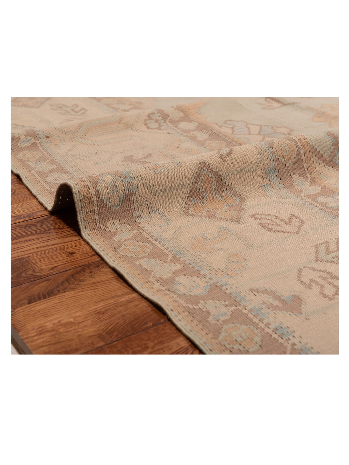 Transilvanian Kilim 73780 Green Beige 10.4x14.2 Hand Woven Rug