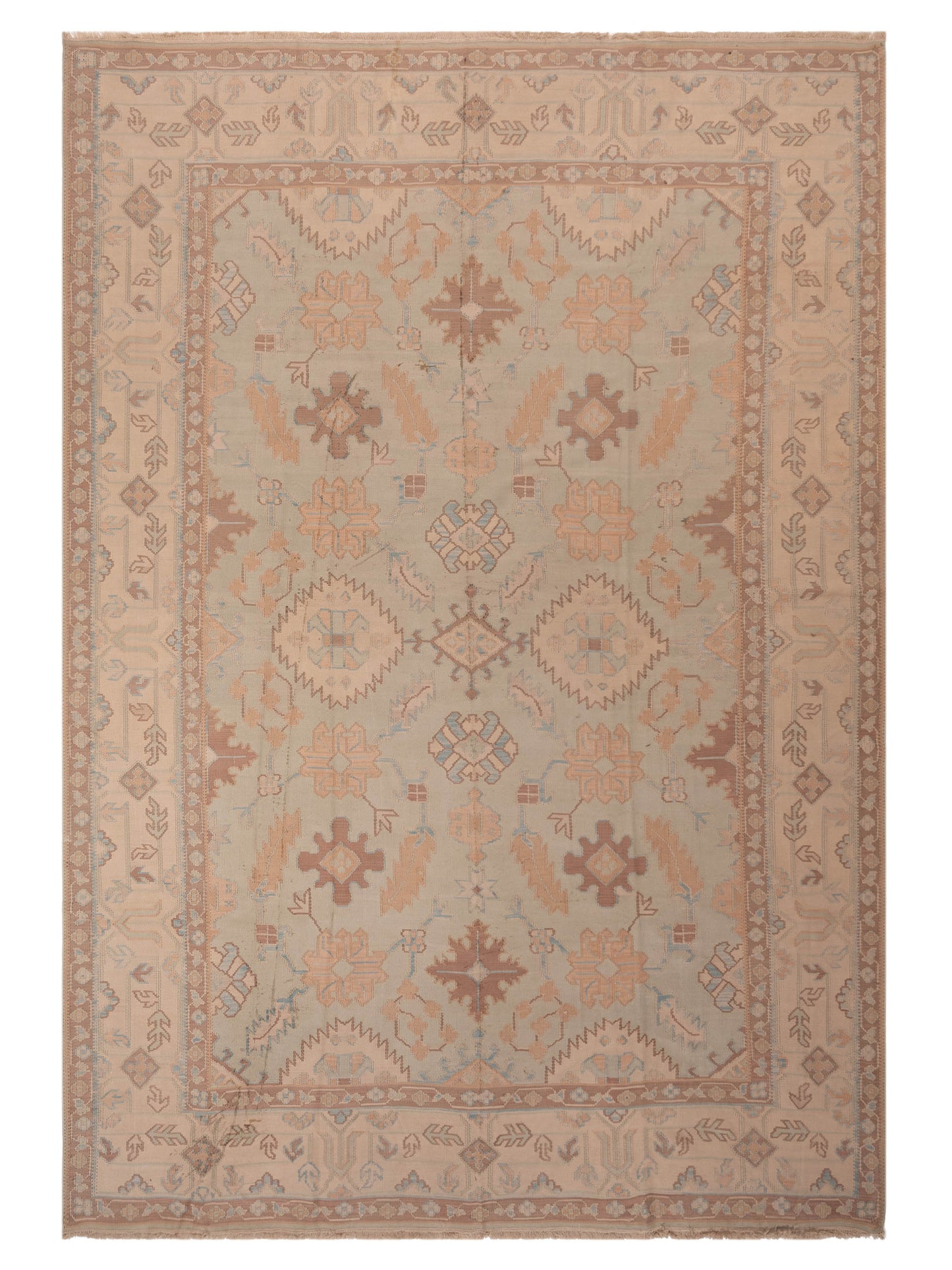 Pasha Transilvanian Kilim Green Beige Traditional