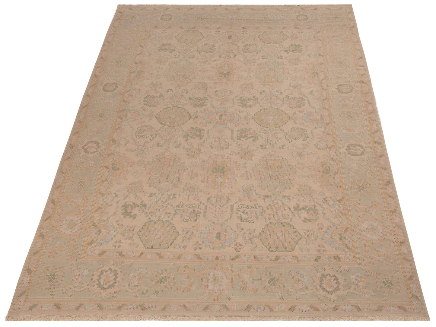 Transilvanian Kilim 73787 Beige Silver 9x12 Hand Woven Rug