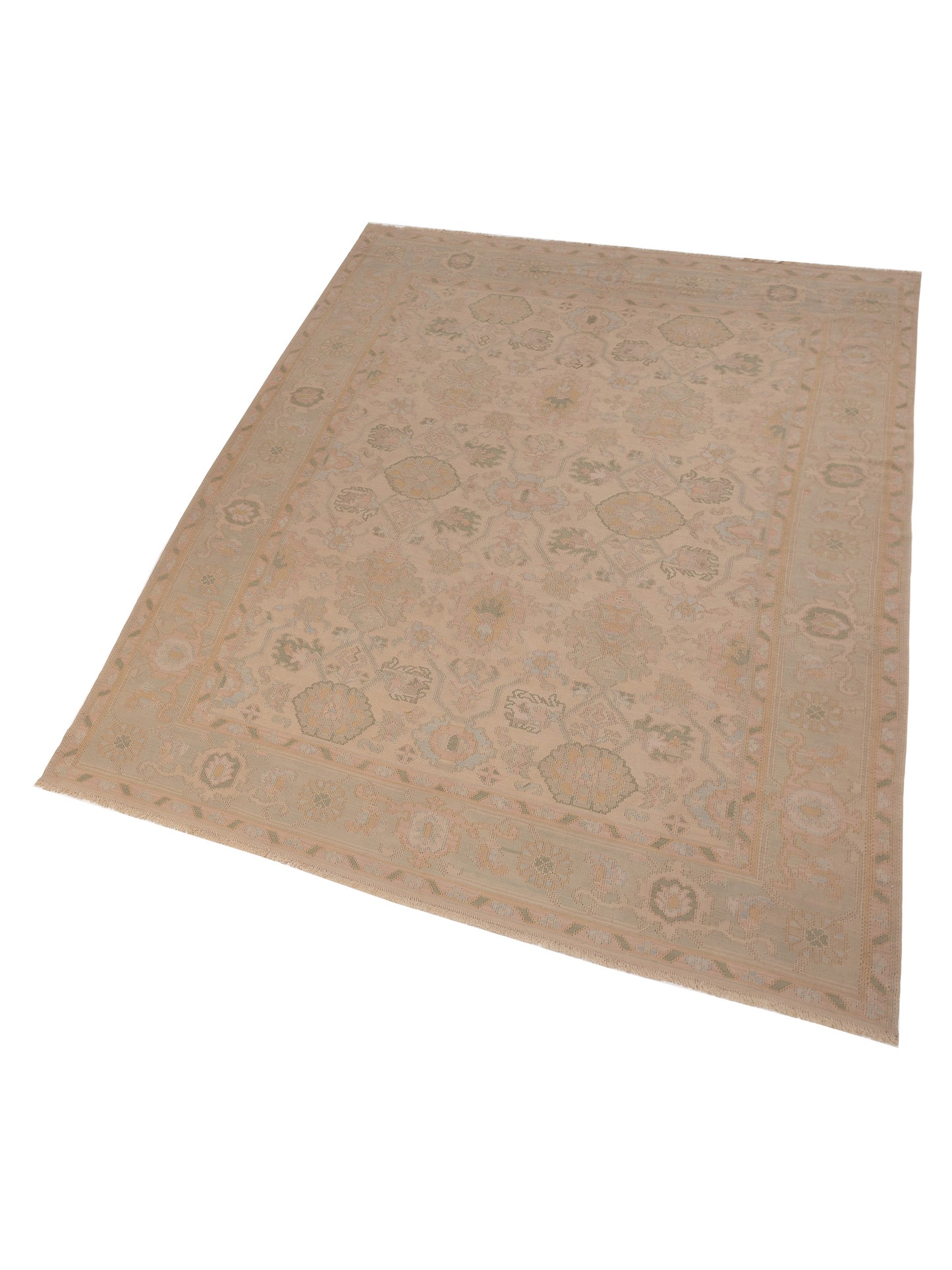 Transilvanian Kilim 73787 Beige Silver 9x12 Hand Woven Rug