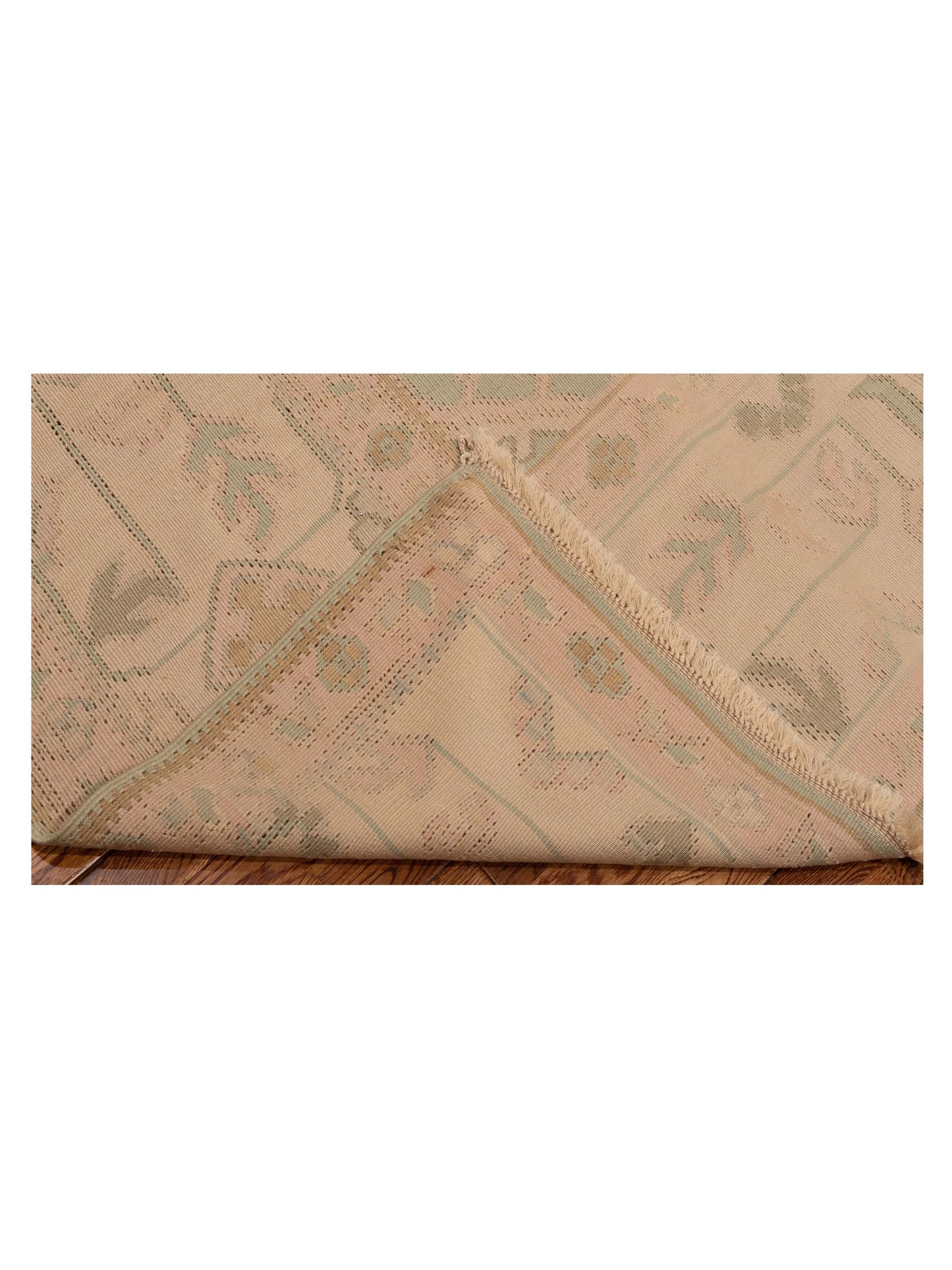 Transilvanian Kilim 73791 Light Green Cream 10.2x13.11 Hand Woven Rug