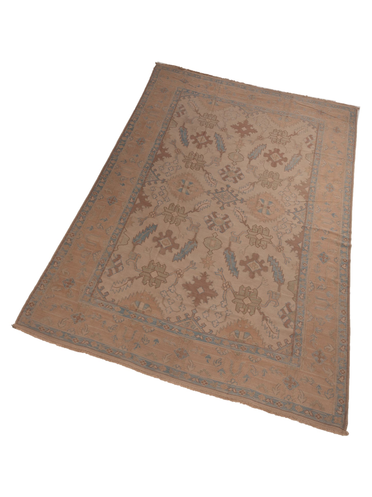Transilvanian Kilim 73799 Cream Pink 10.5x14.2 Hand Woven Rug