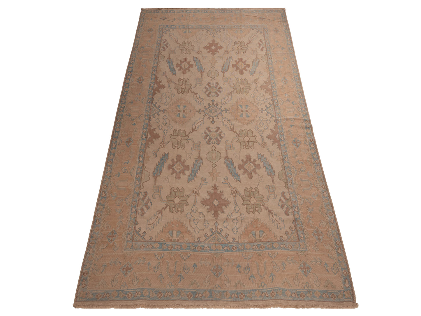 Transilvanian Kilim 73799 Cream Pink 10.5x14.2 Hand Woven Rug