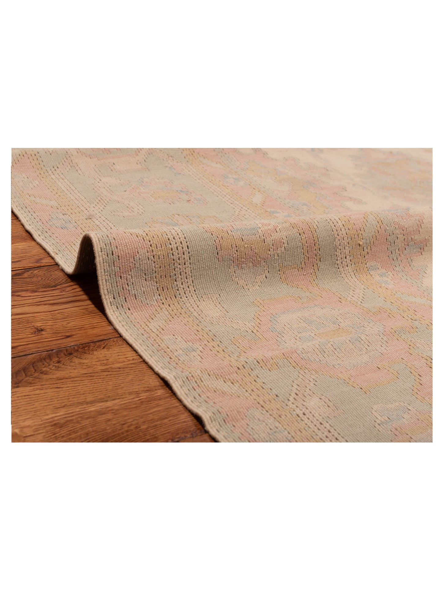 Transilvanian Kilim 73801 Beige Silver 9.1x12.2 Hand Woven Rug