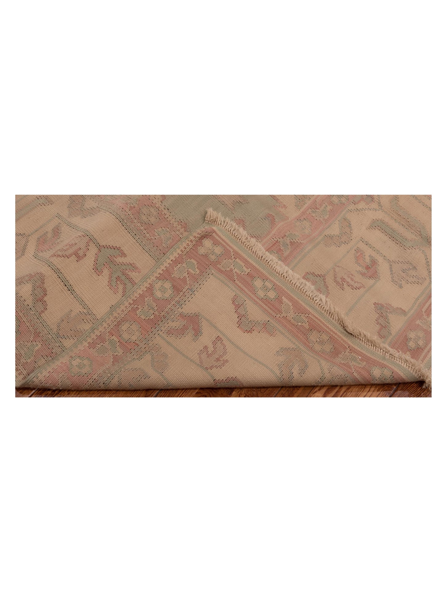 Transilvanian Kilim 73811 Green Ivory 10.2x14 Hand Woven Rug