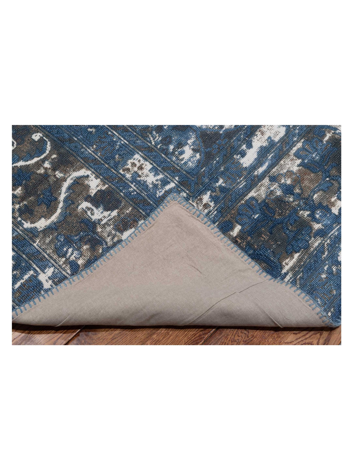 Vintage 73898 Dark Blue 9.9x12.10 Hand Knotted Rug