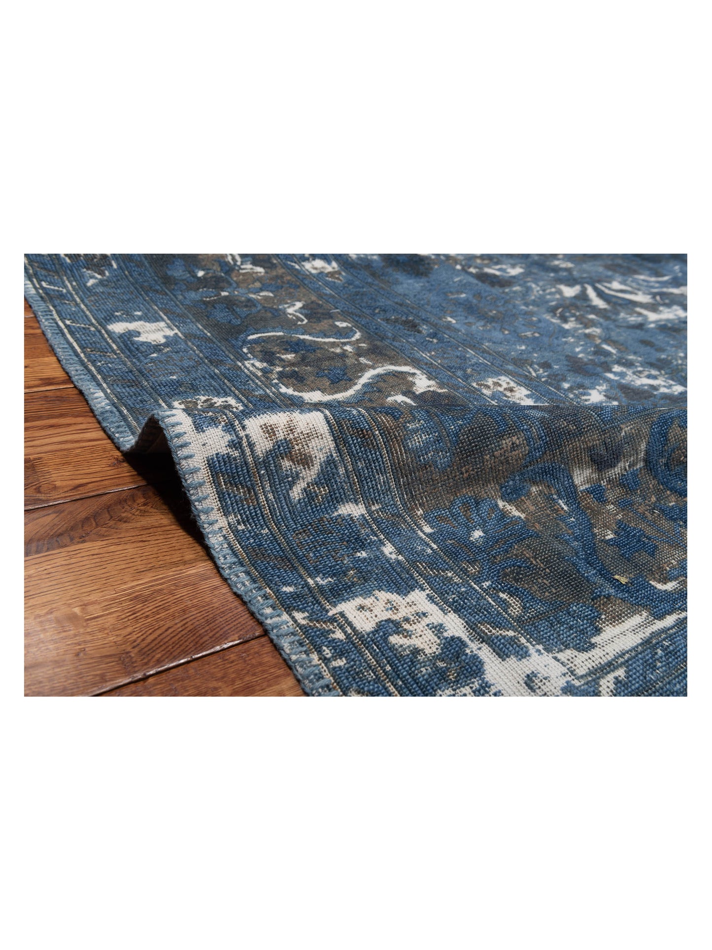 Vintage 73898 Dark Blue 9.9x12.10 Hand Knotted Rug