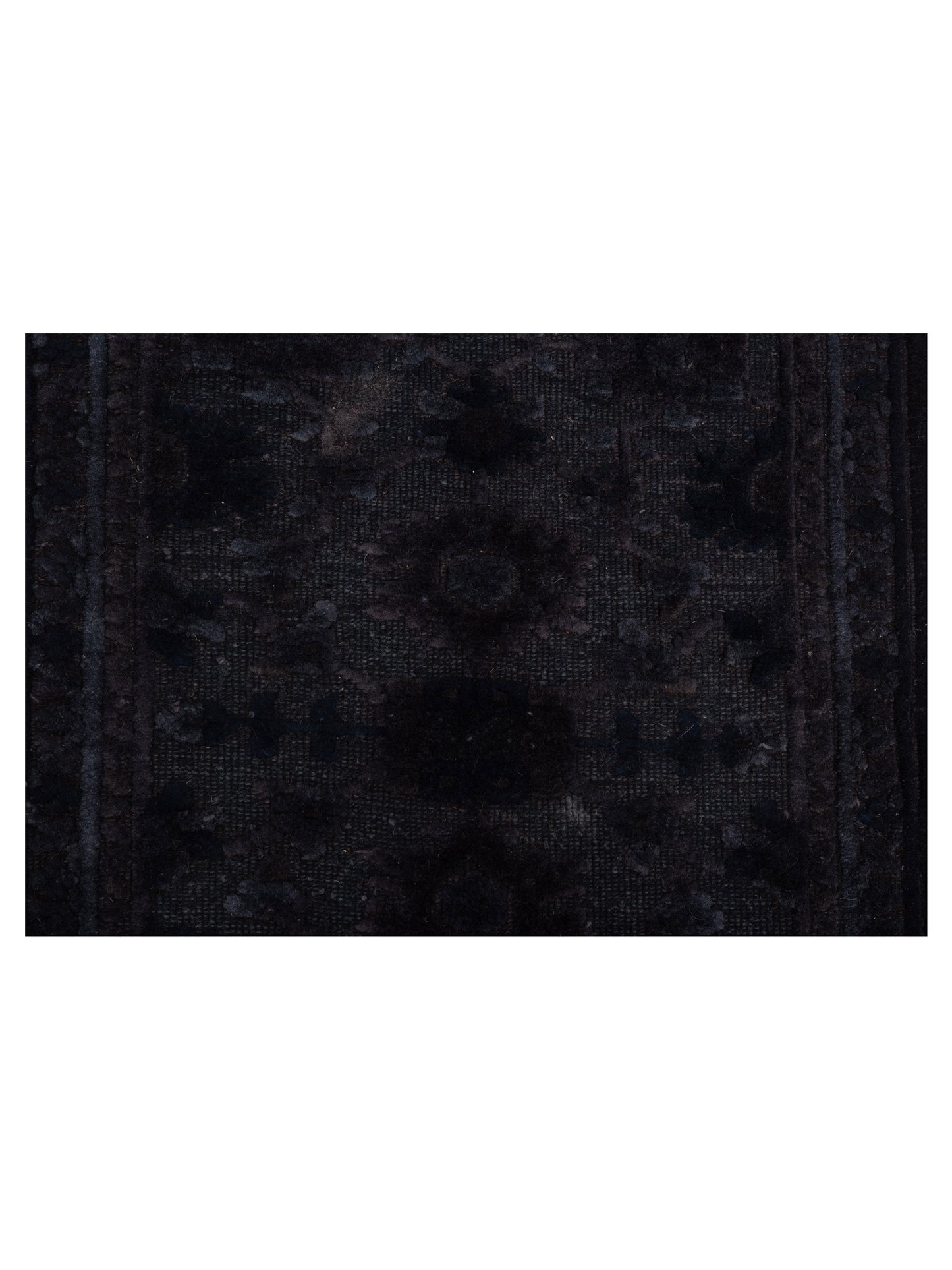 Vintage 73926 Black 2.2x7.10 Hand Knotted Rug