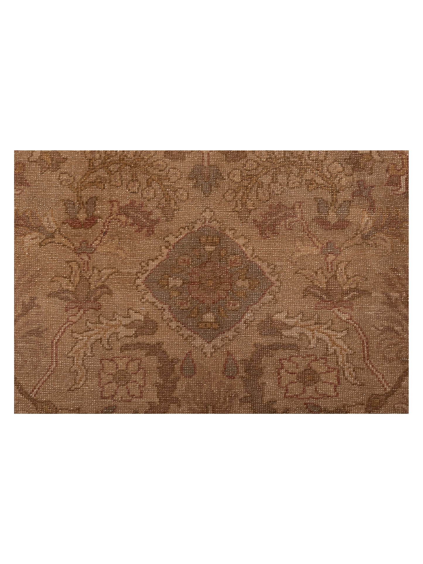 Turkish Elvan 74497 Beige Gray 9.3x11.9 Hand Knotted Rug