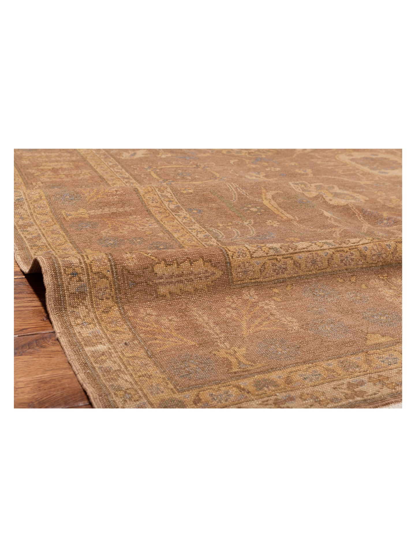 Turkish Elvan 74977 Light Brown 9x11 Hand Knotted Rug