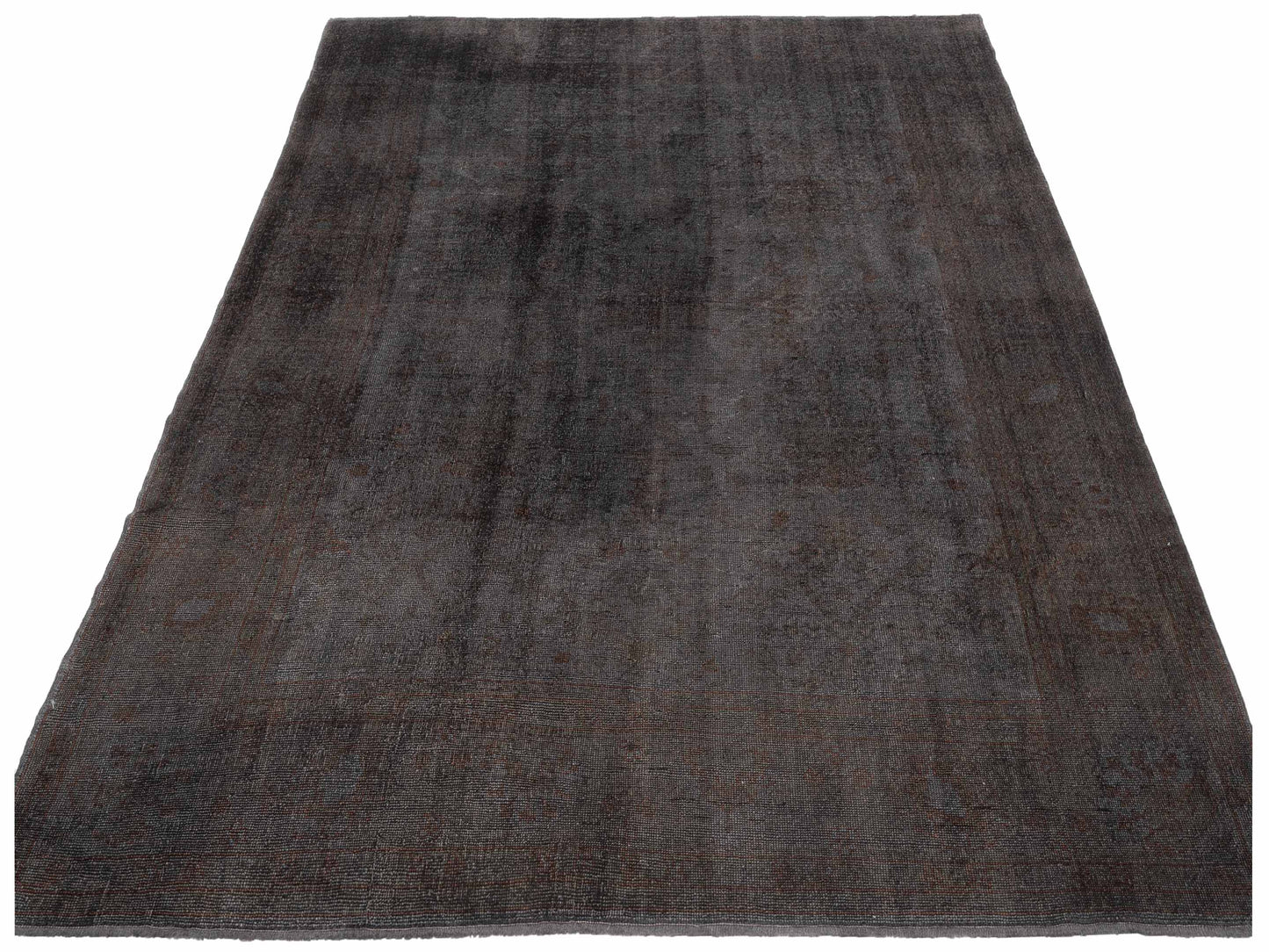 Vintage 75027 Dark Gray 9.1x11.4 Hand Knotted Rug