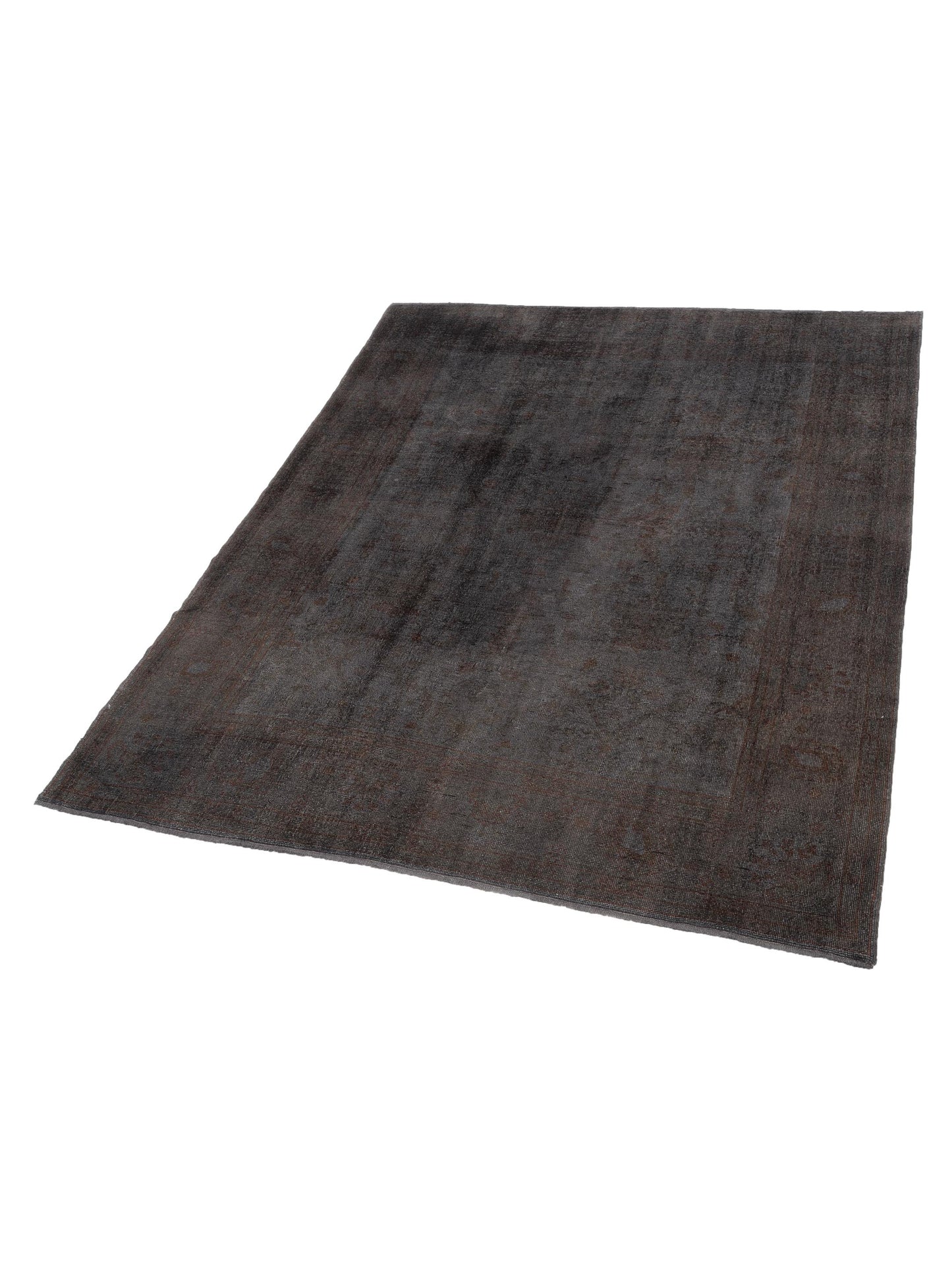 Vintage 75027 Dark Gray 9.1x11.4 Hand Knotted Rug