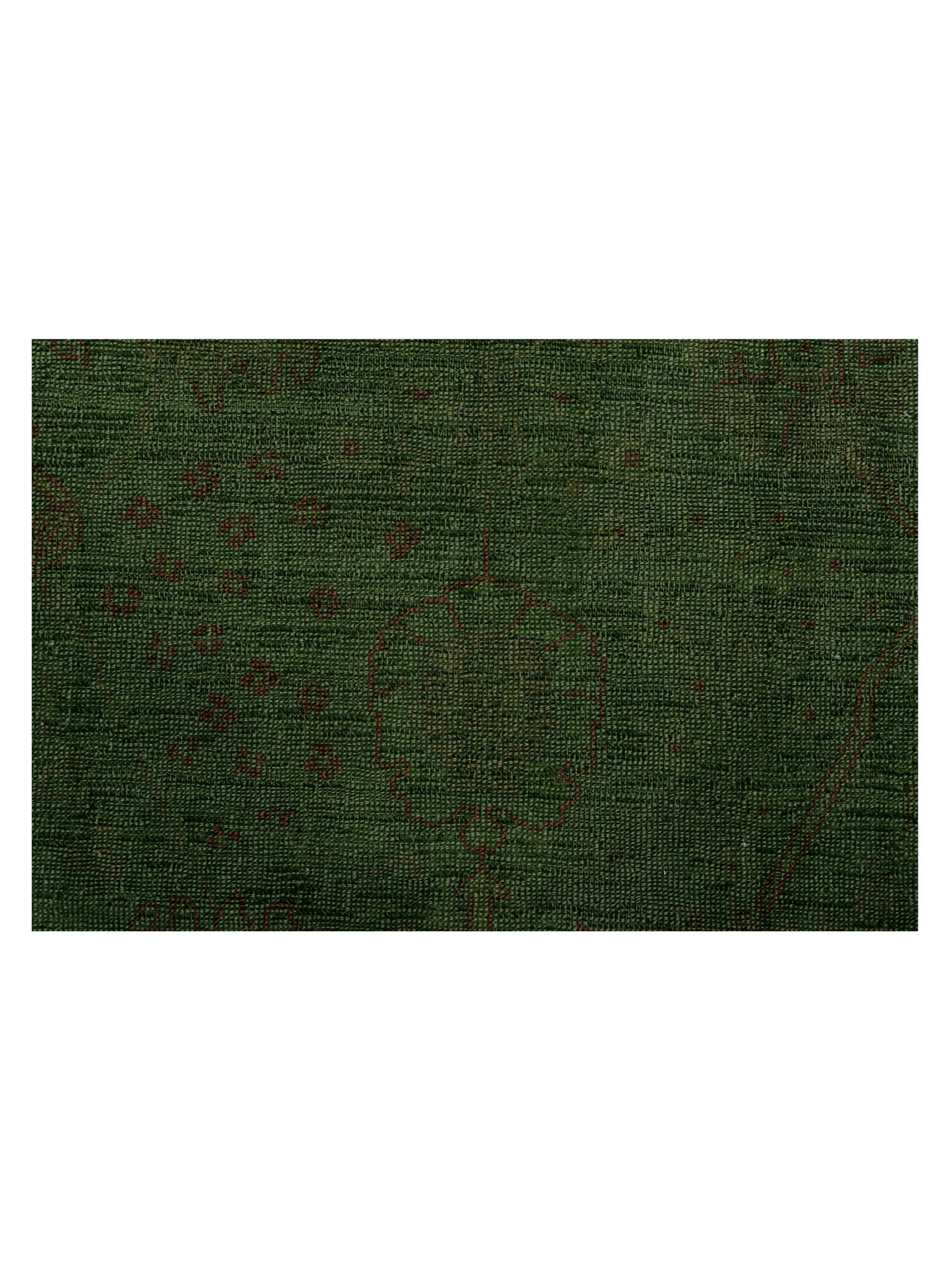 Vintage 75083 Green 9.7x12.2 Hand Knotted Rug