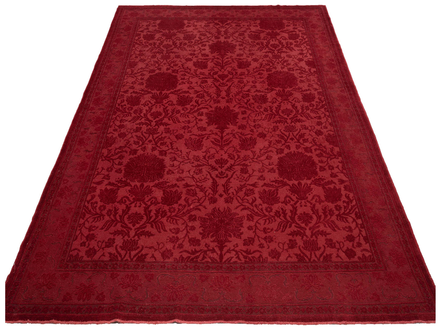 Vintage 75088 Red 9x12 Hand Knotted Rug