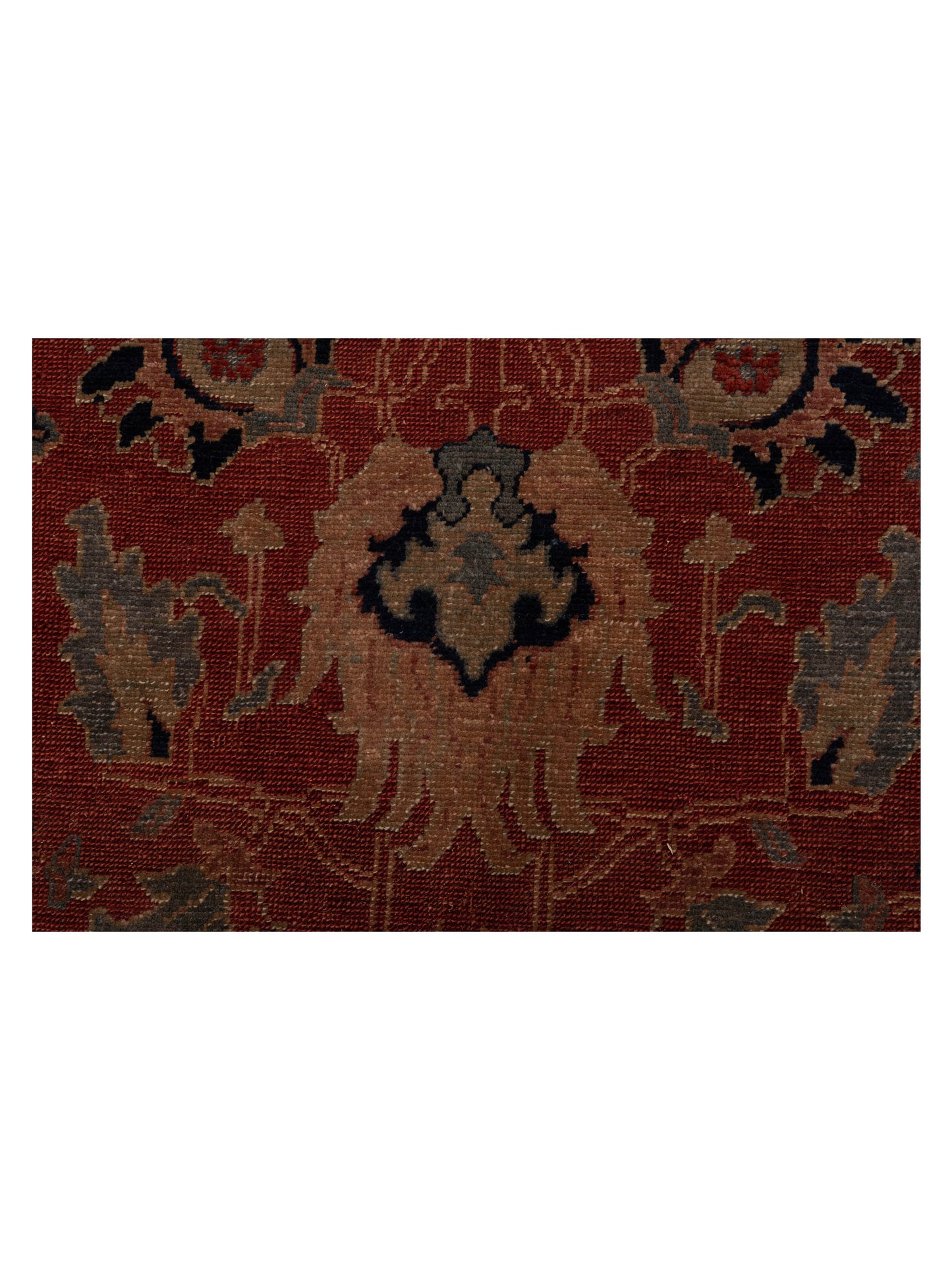 Turkish Elvan 76015 Red Navy 8.11x14.5 Hand Knotted Rug