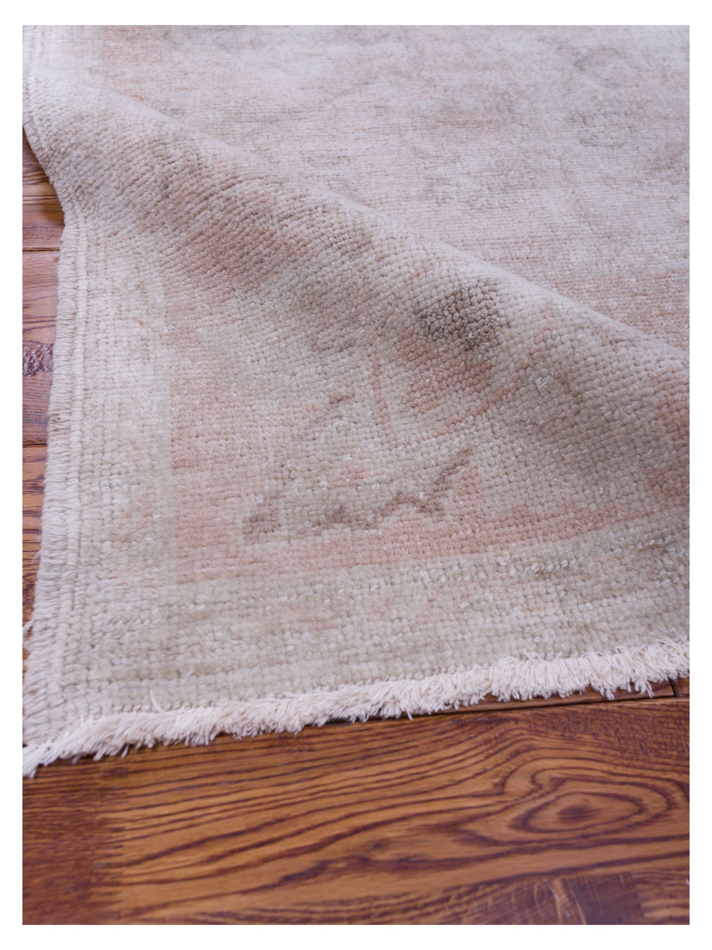 Turkish Elvan 76034 Beige Peach 8.8x10 Hand Knotted Rug