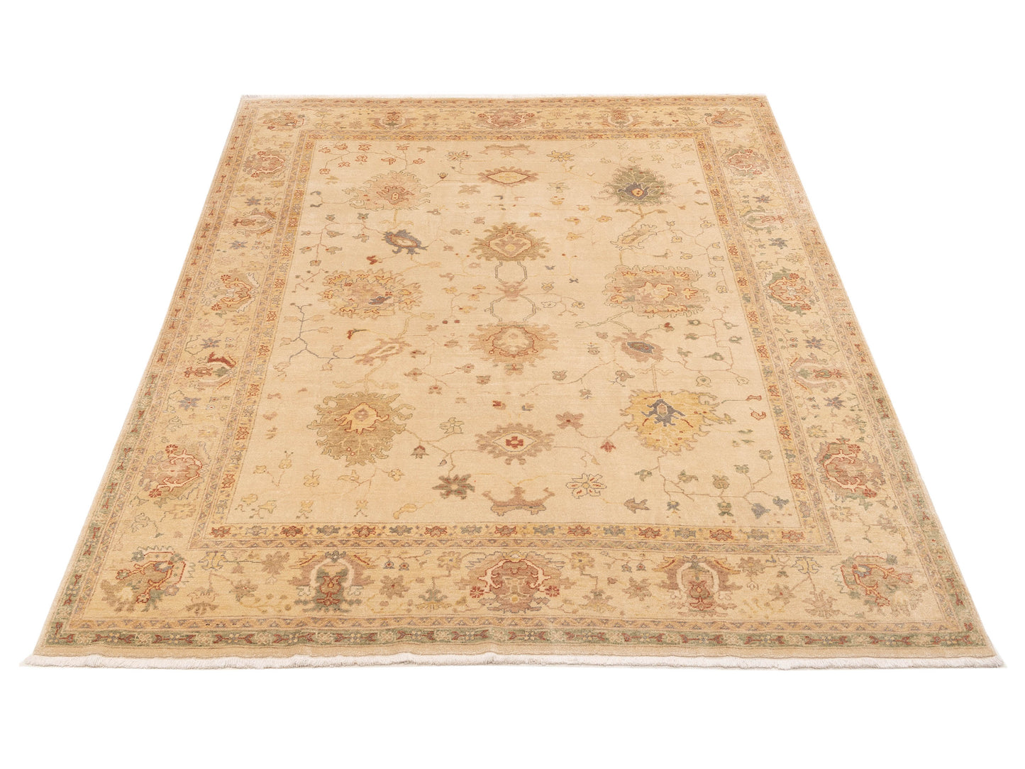 Elvan Sumru Ivory Gold 8.8x10.3 Hand Knotted Rug