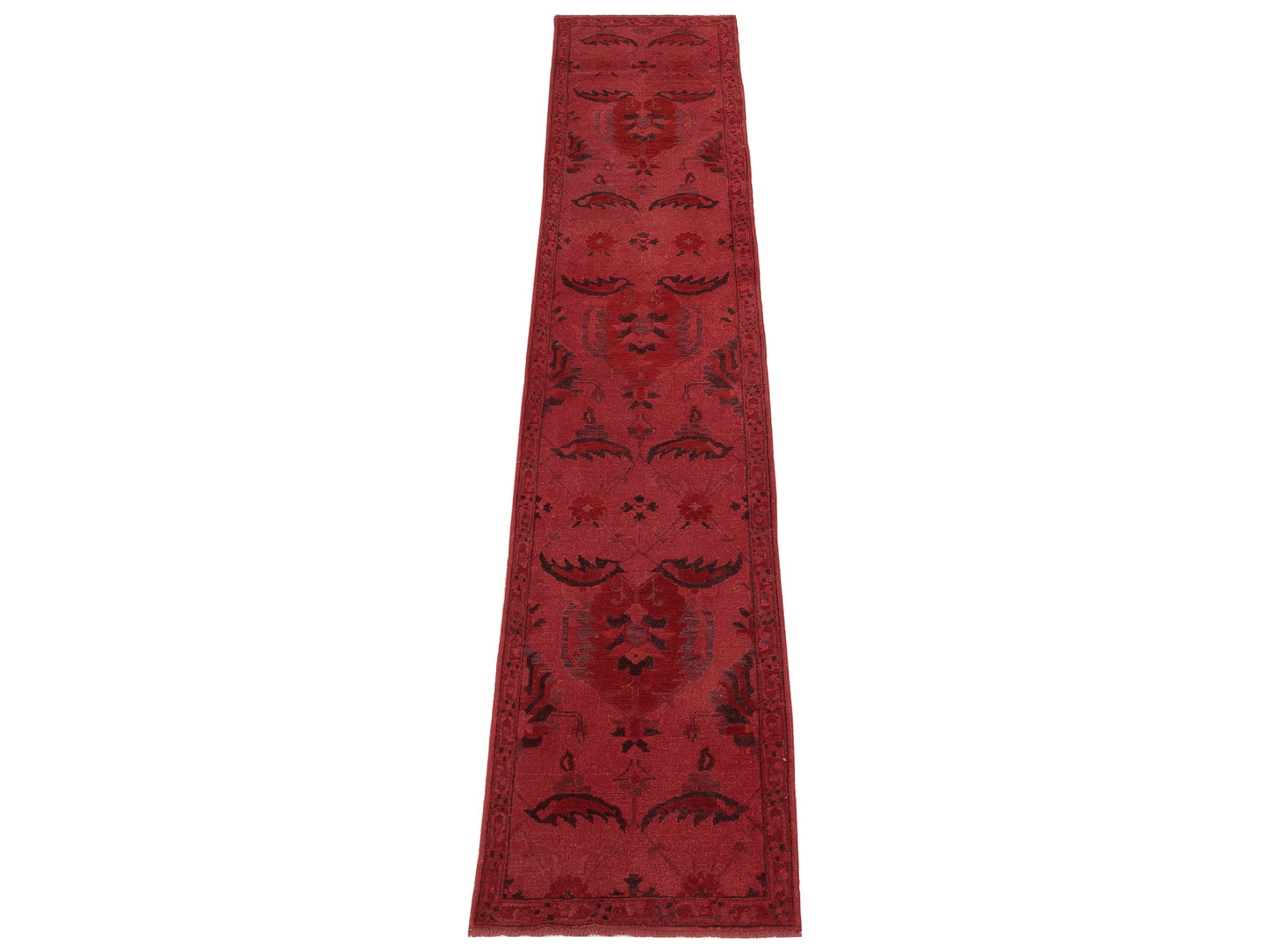 Vintage 76865 Red 2.9x13.6 Hand Knotted Rug