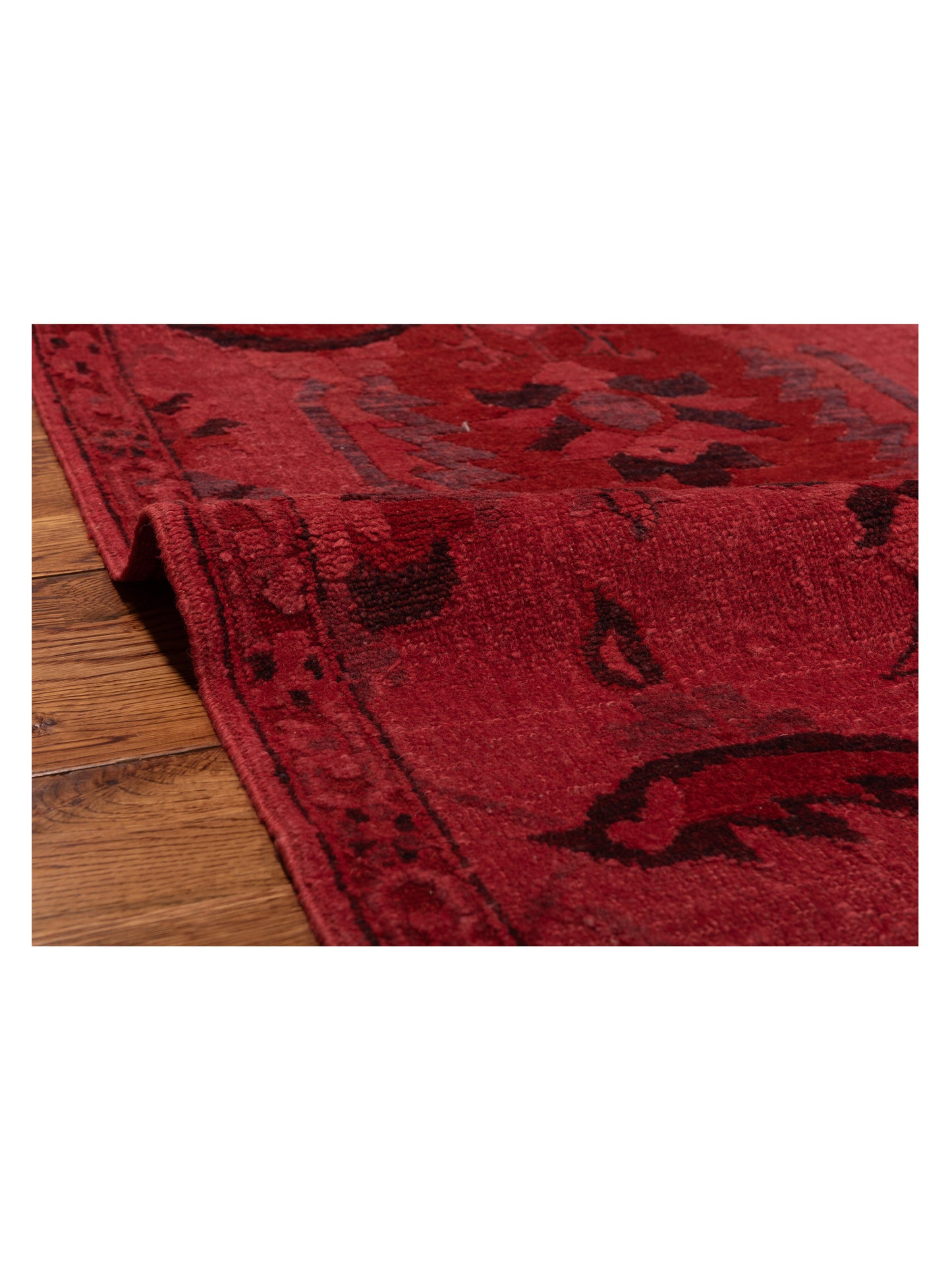 Vintage 76865 Red 2.9x13.6 Hand Knotted Rug