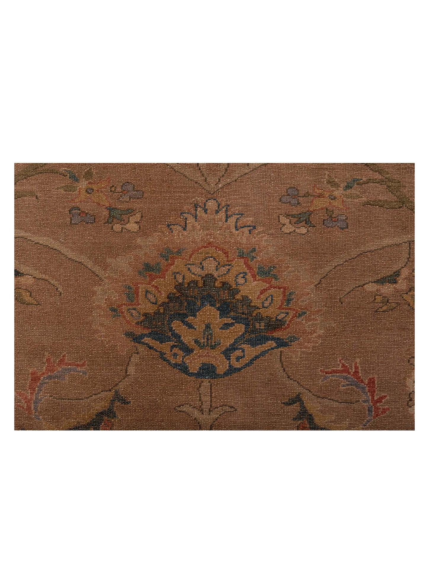 Turkish Elvan 77045 Light Brown Brown 12.5x17.3 Hand Knotted Rug