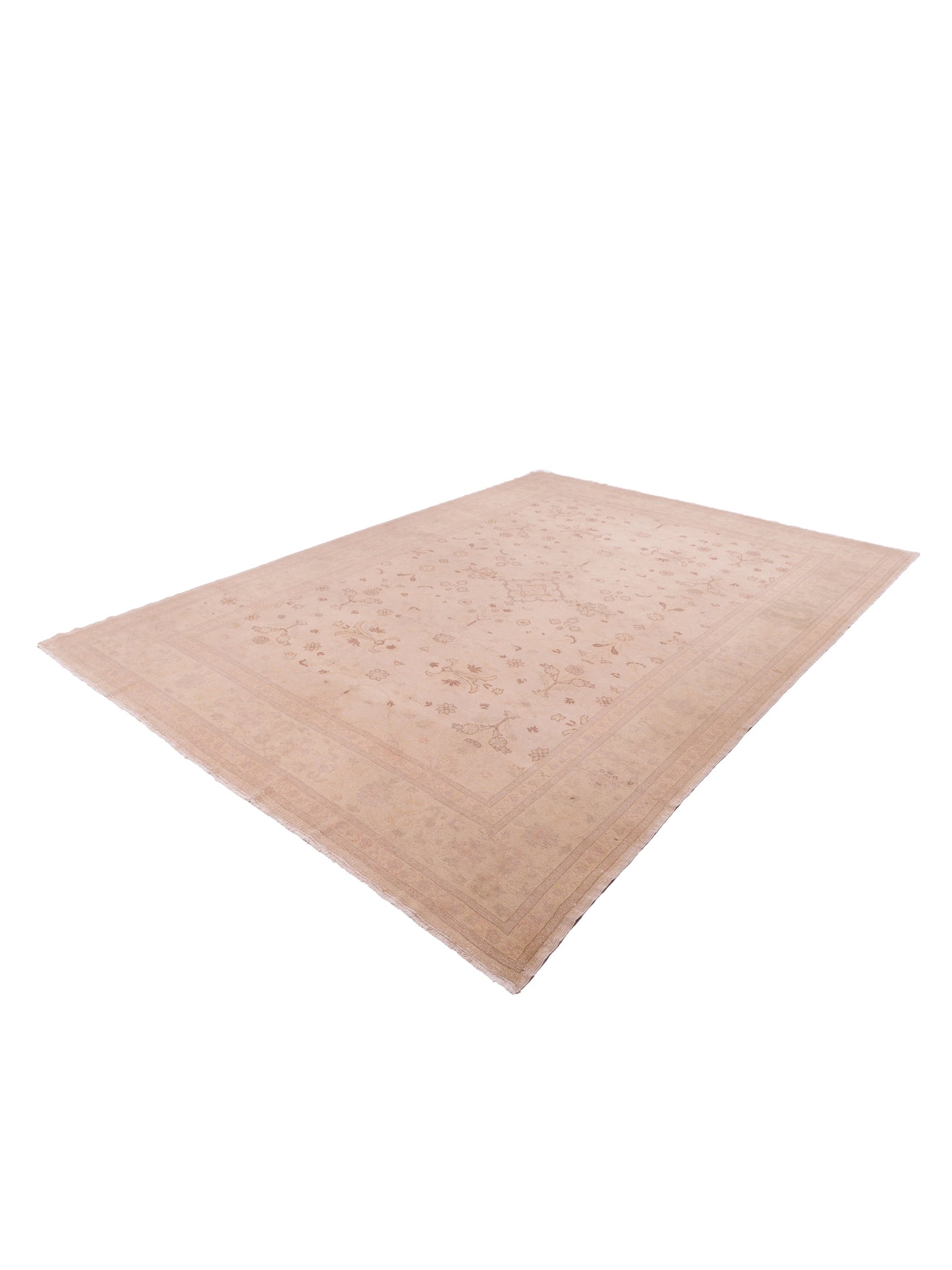 Turkish Elvan 77047 Beige Light Camel 10.7x14 Hand Knotted Rug