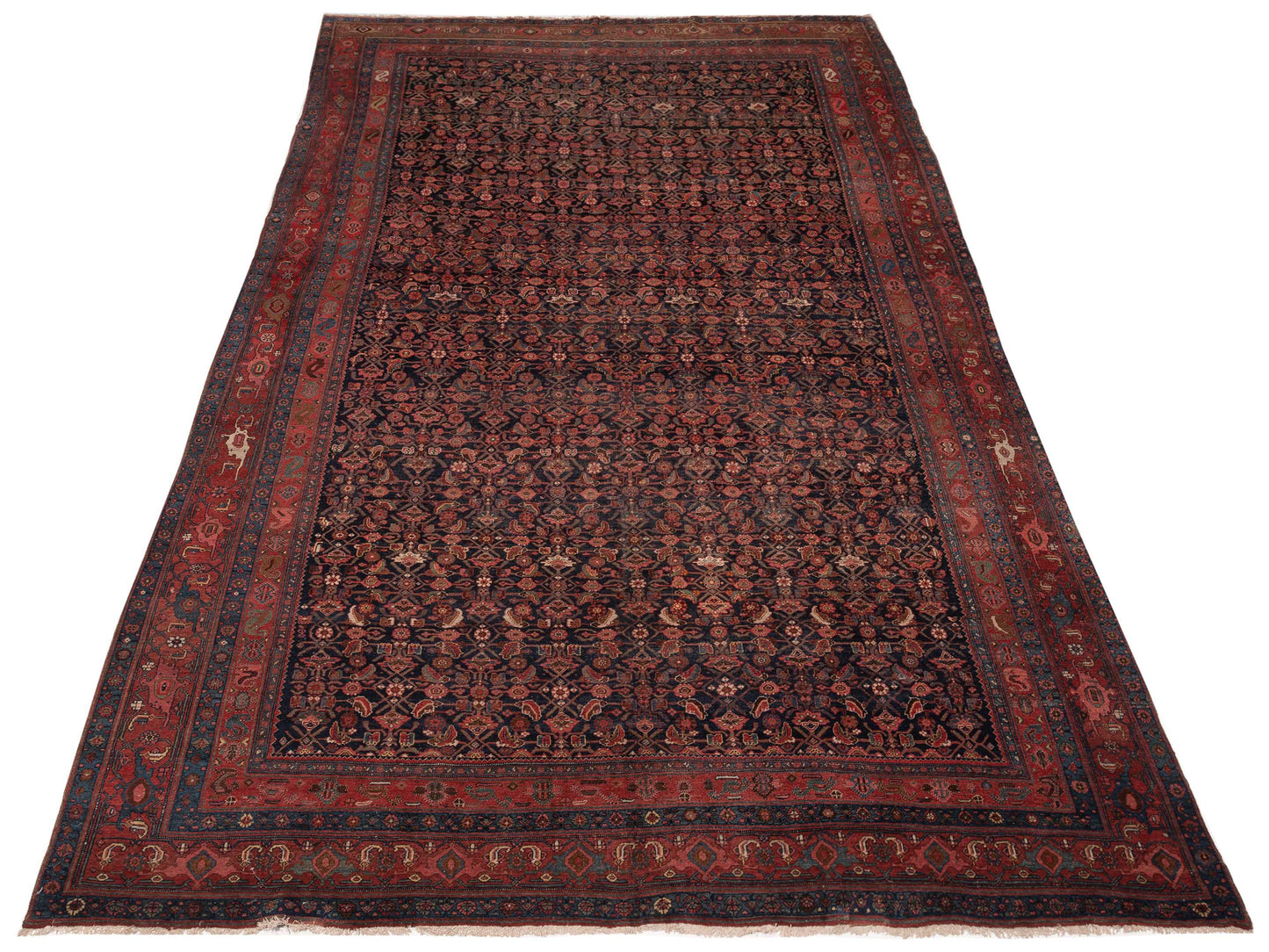 Persian Antique 77415 Navy Red 11.9x18.10 Hand Knotted Rugs