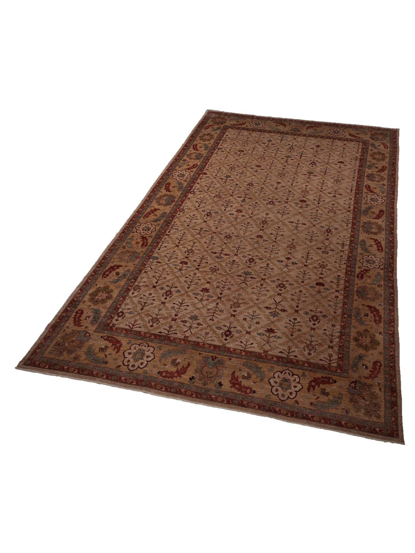 Elvan Yesim Ivory Gold 12x17.5 Hand Knotted Rug