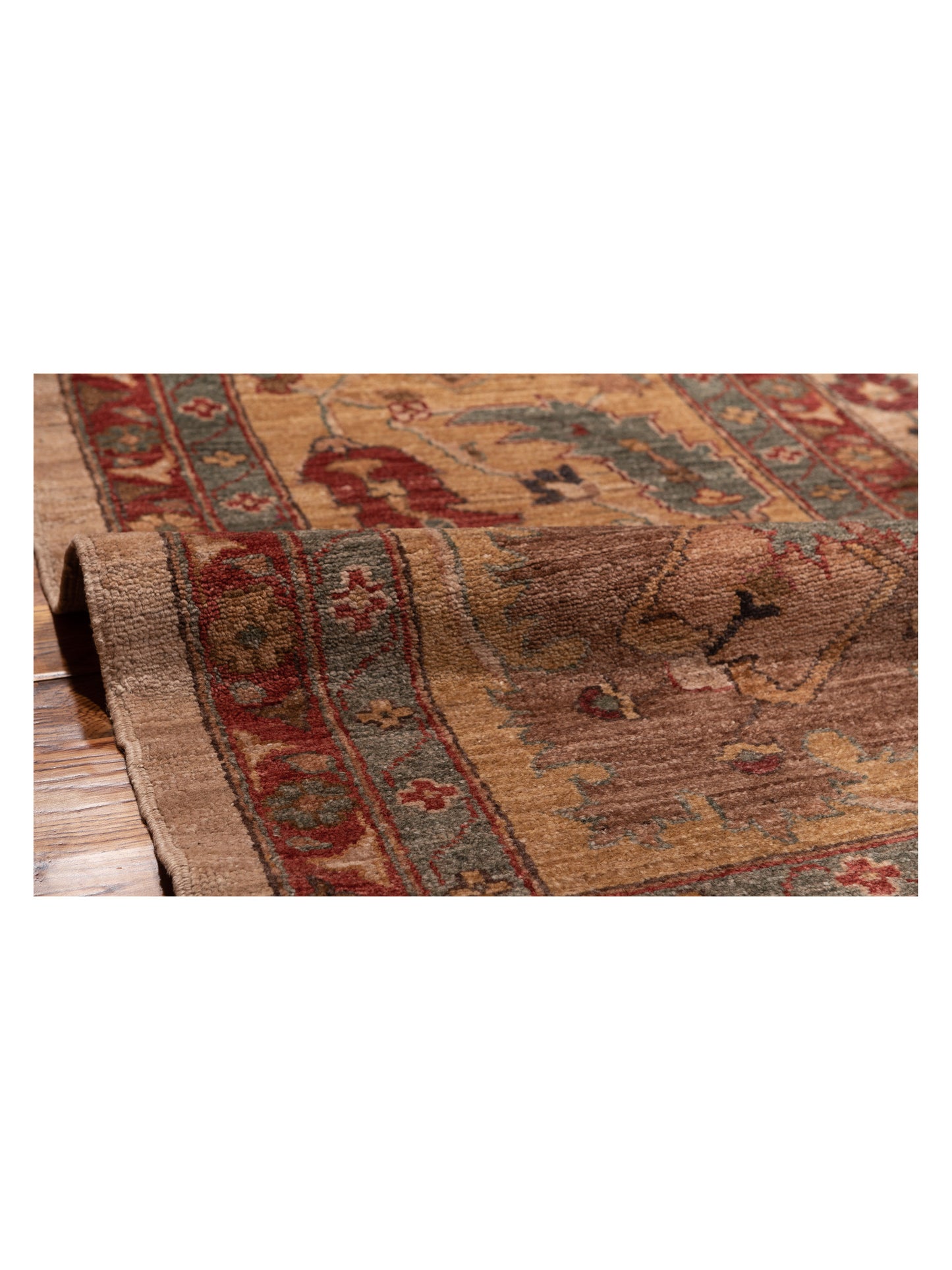 Elvan Yesim Ivory Gold 12x17.5 Hand Knotted Rug