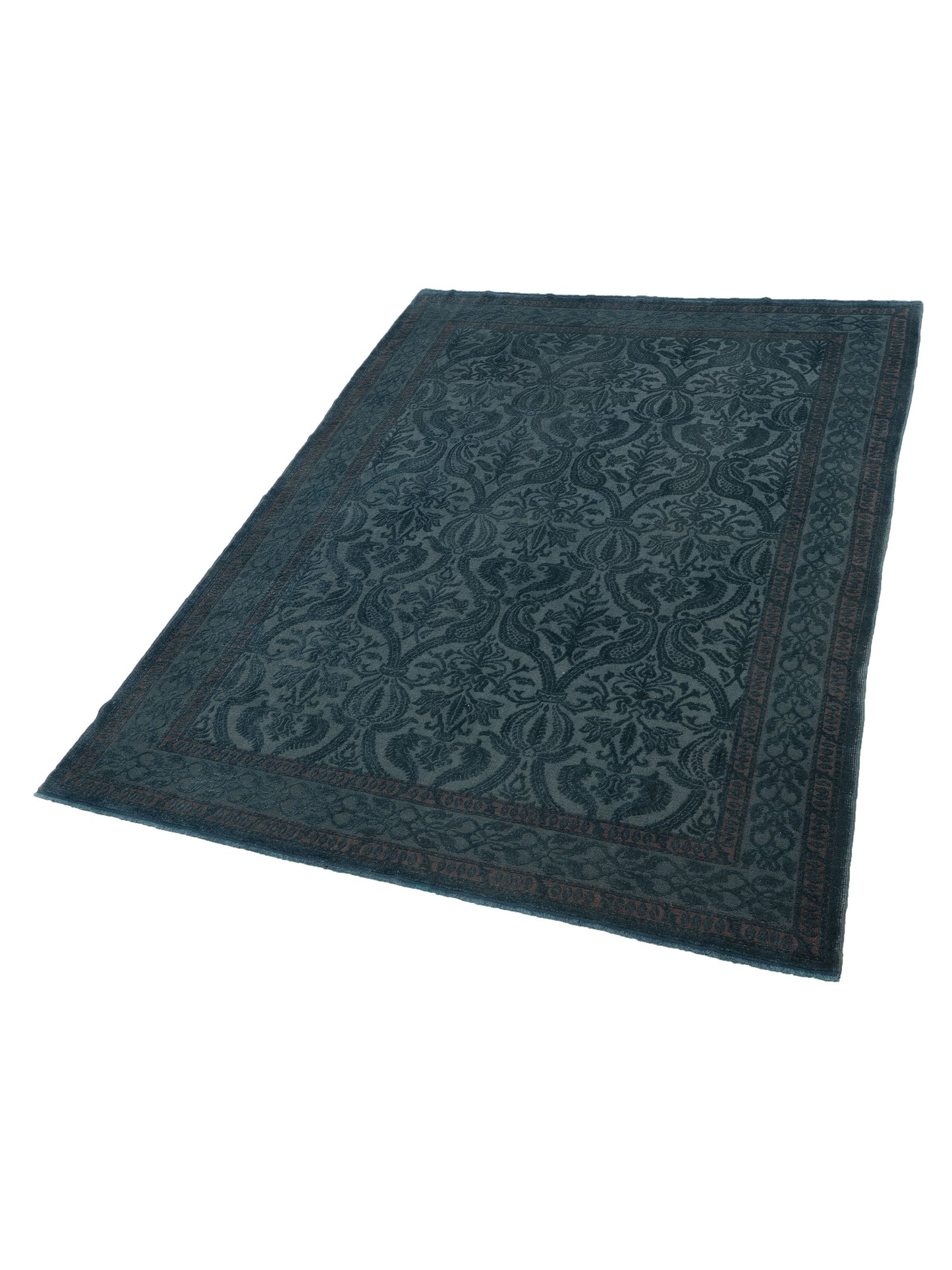 Vintage 78093 Blue 9.1x12 Hand Knotted Rug