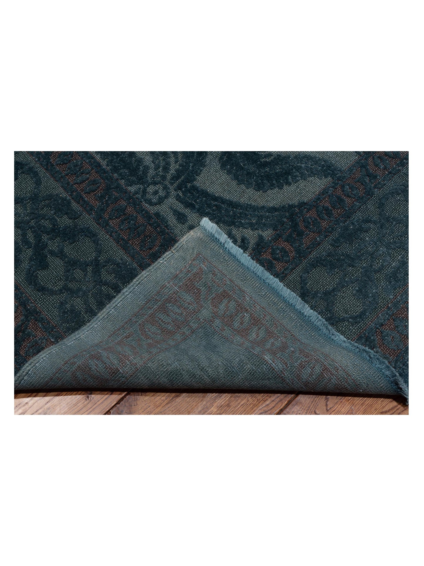 Vintage 78093 Blue 9.1x12 Hand Knotted Rug