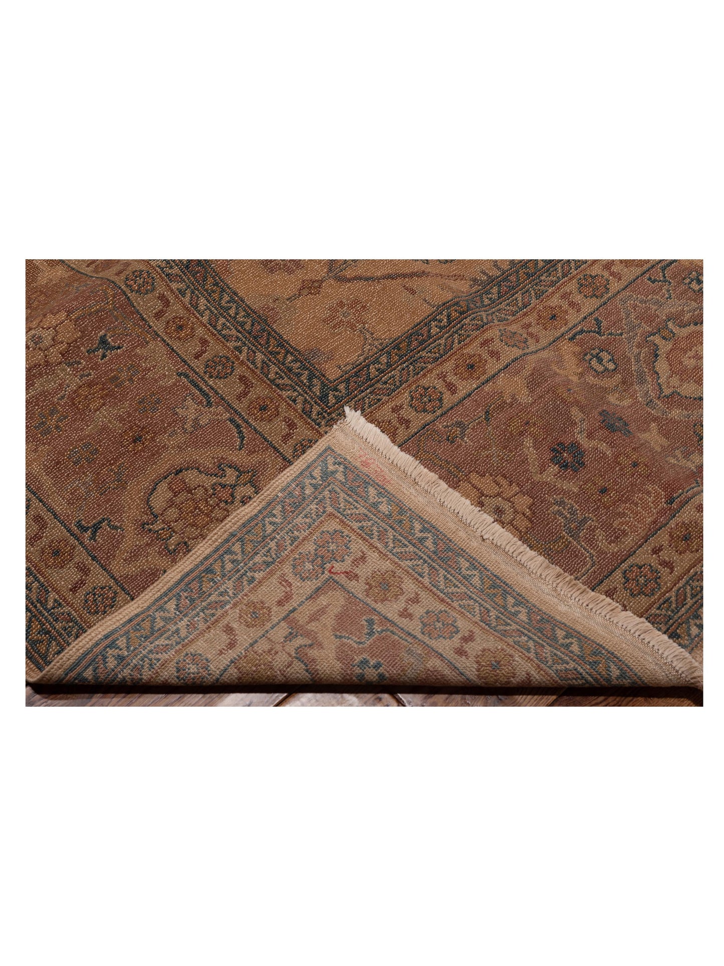 Turkish Elvan 78301 Camel Plum 12x17.11 Hand Knotted Rug