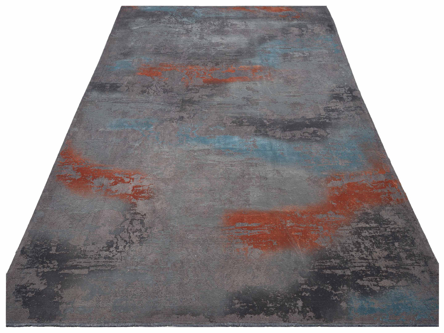 Vintage 78319 Dark Gray 9.3x13.3 Hand Knotted Rug