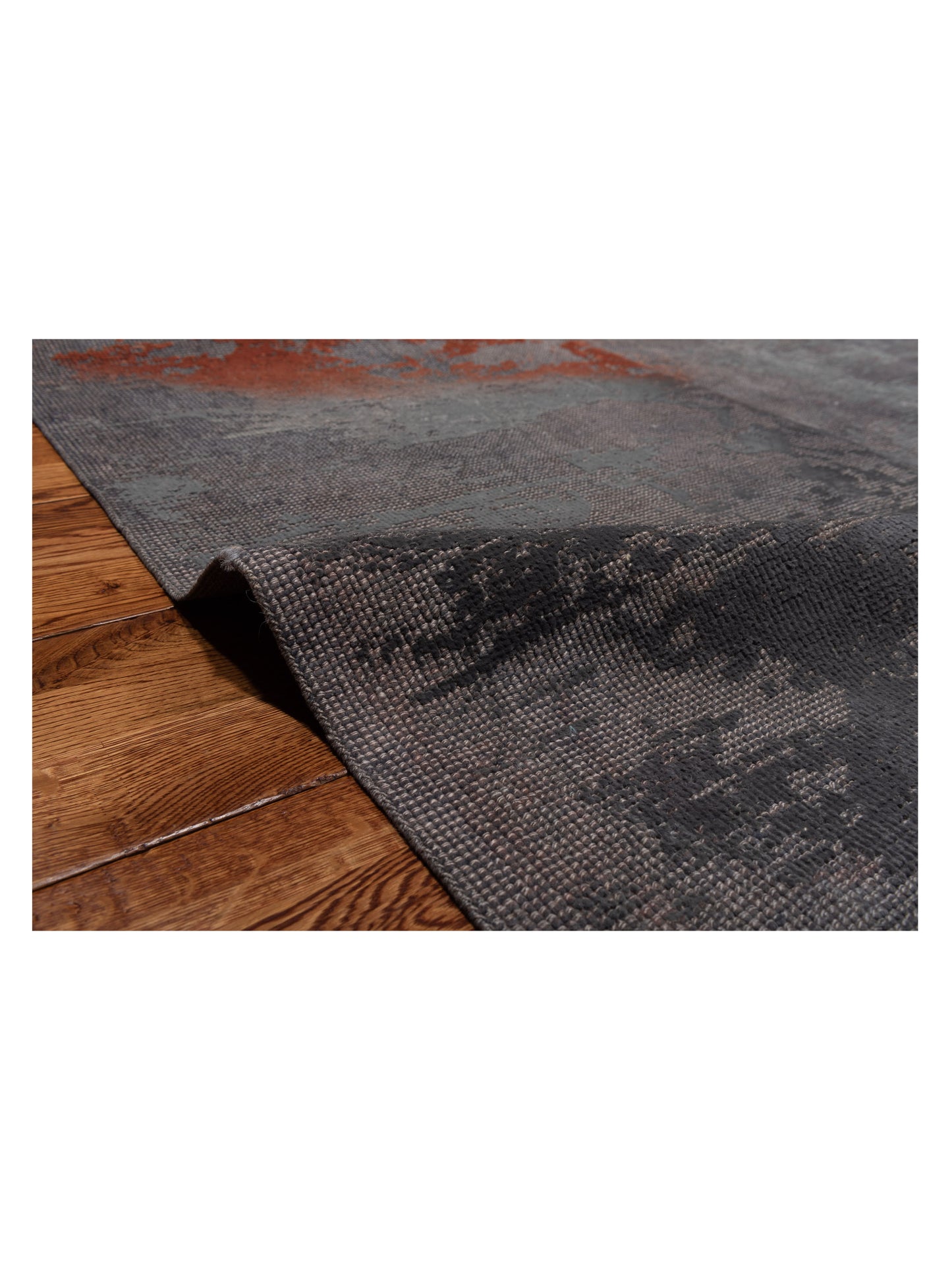 Vintage 78319 Dark Gray 9.3x13.3 Hand Knotted Rug