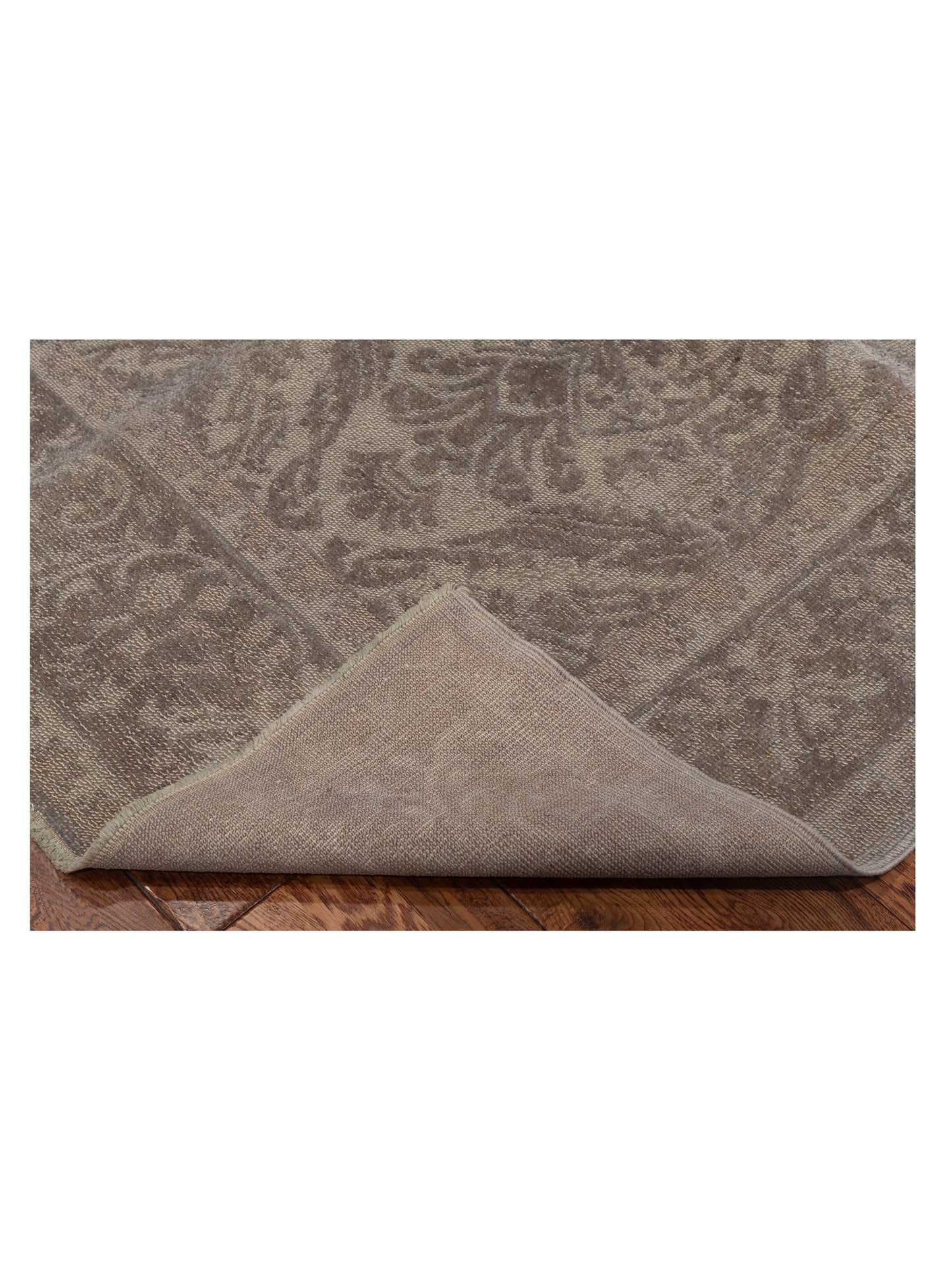 Vintage 78597 Silver 6.10x7.2 Hand Knotted Rug