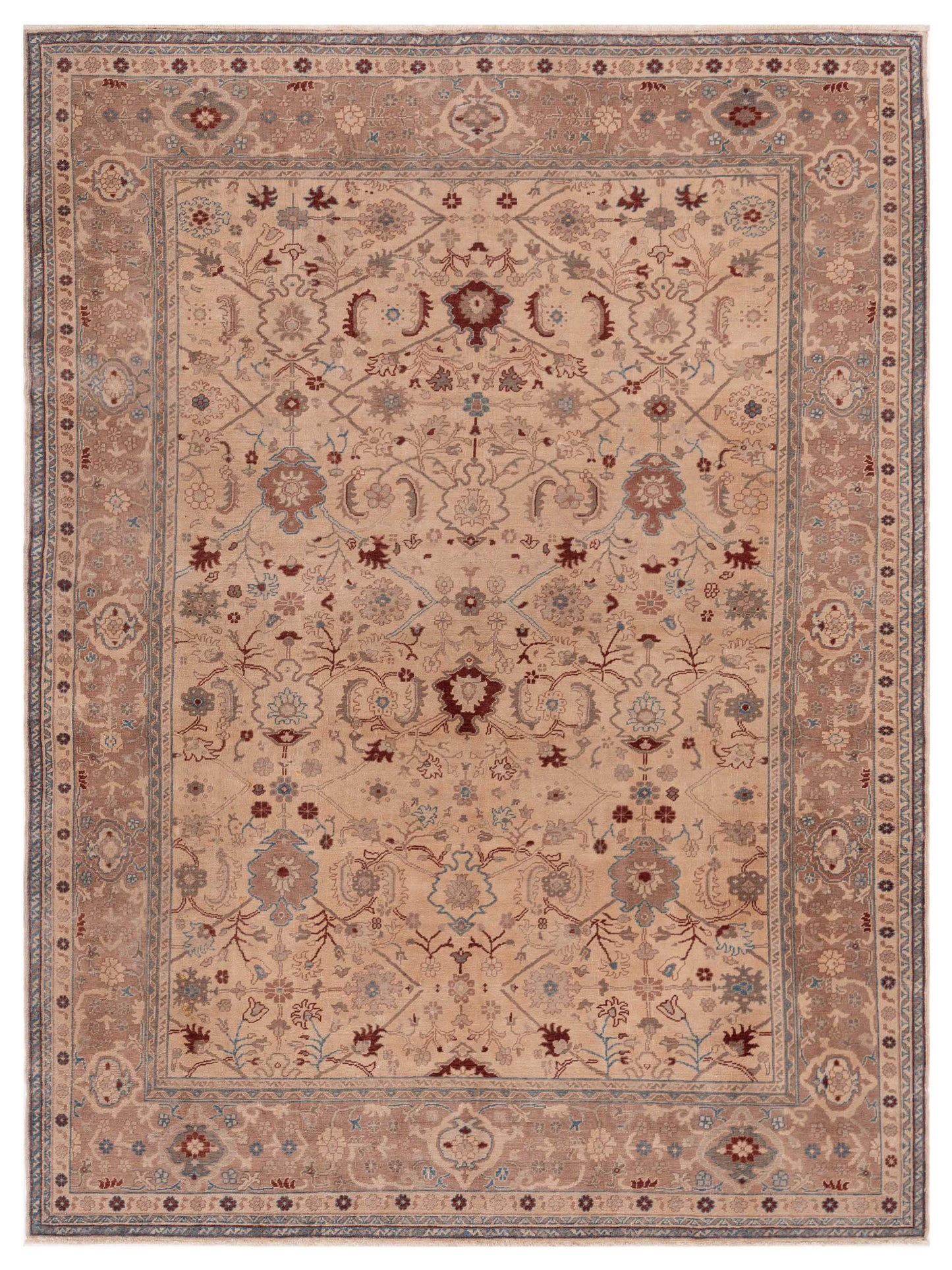 Pasha Turkish Elvan Cream Brown Traditional