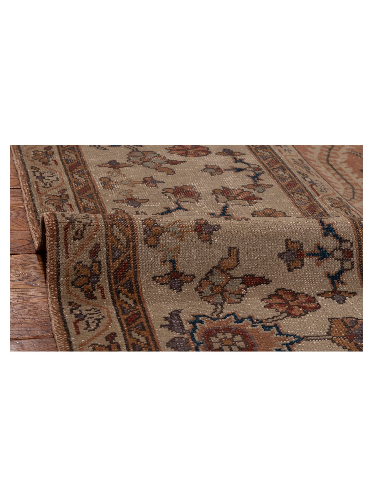 Turkish Elvan 78873 Copper Ivory 10.2x13.7 Hand Knotted Rug